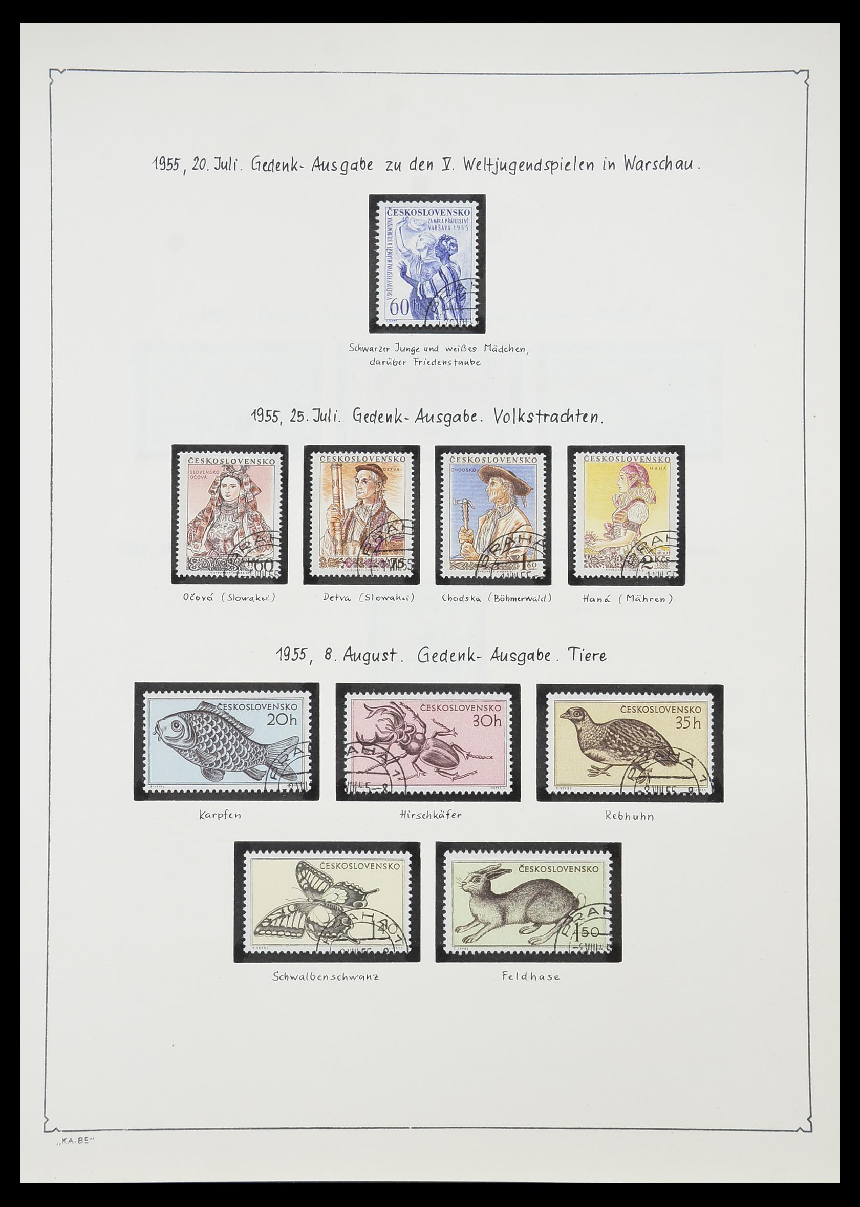 33952 129 - Postzegelverzameling 33952 Tsjechoslowakije 1918-1956.