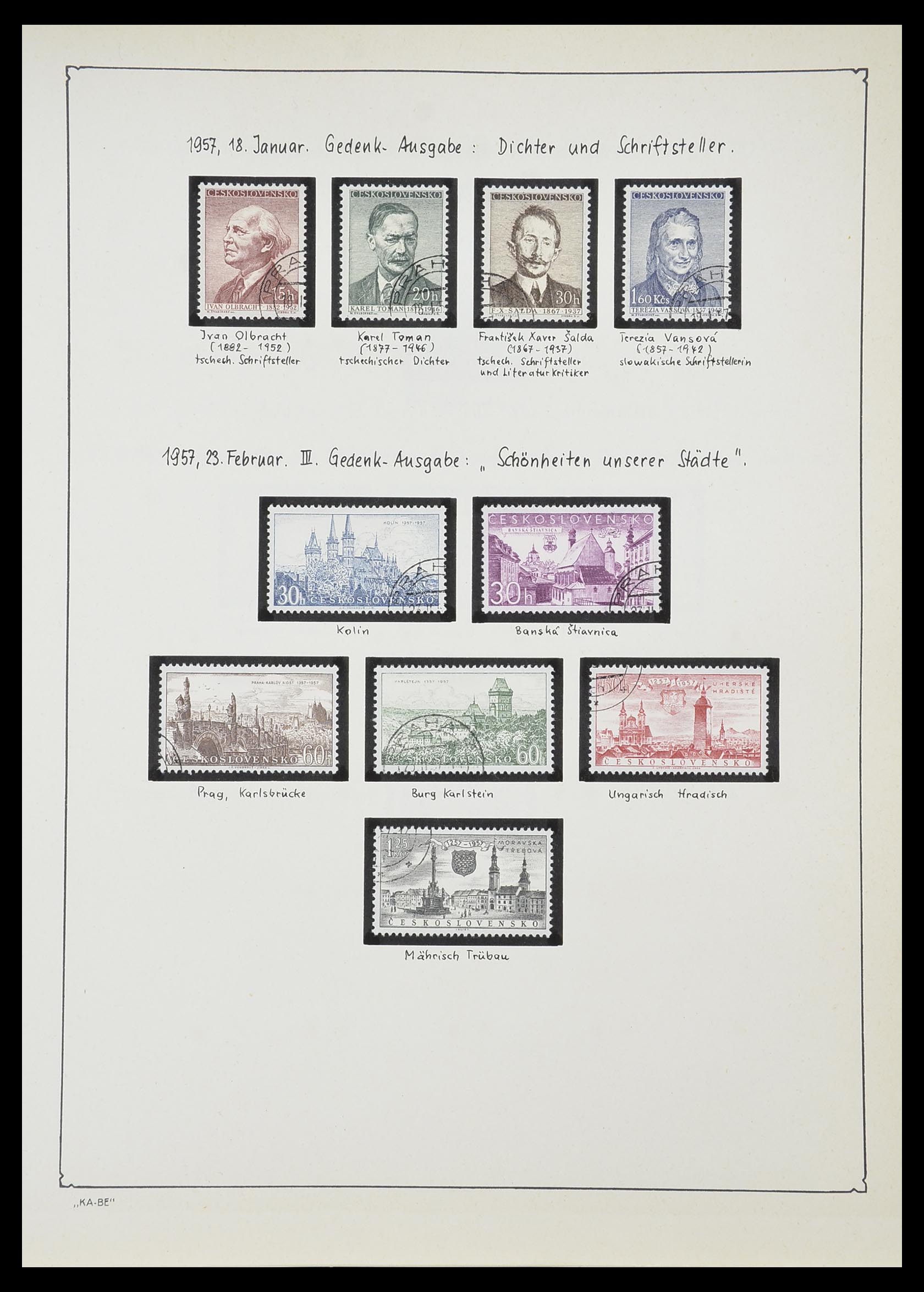 33952 137 - Postzegelverzameling 33952 Tsjechoslowakije 1918-1956.