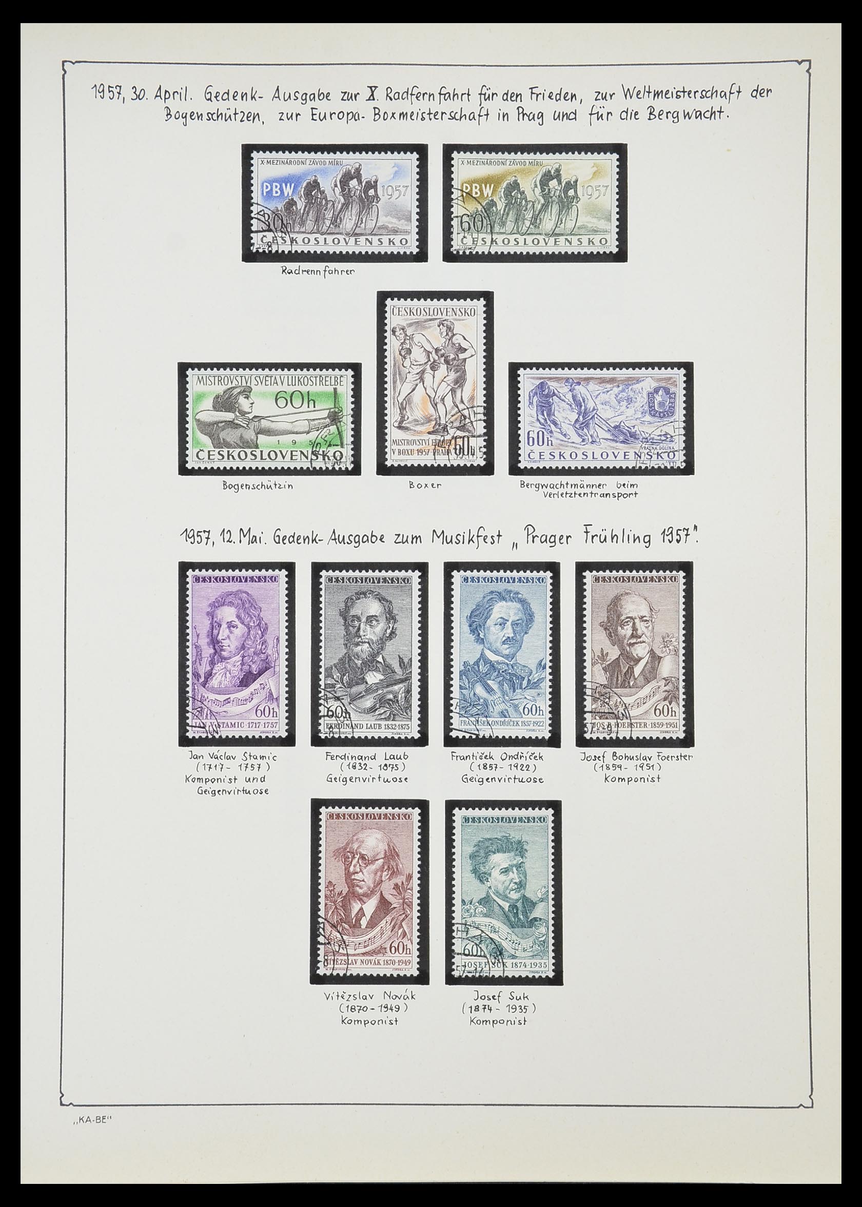 33952 139 - Postzegelverzameling 33952 Tsjechoslowakije 1918-1956.