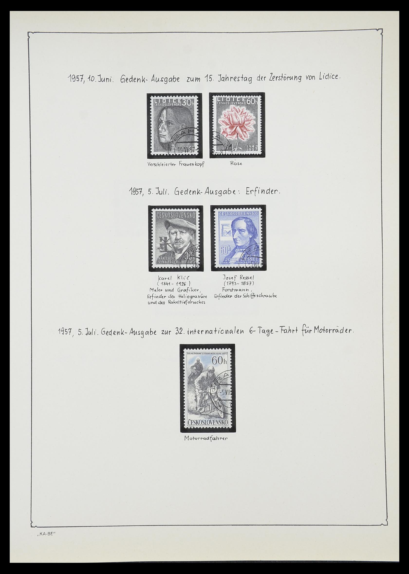 33952 141 - Postzegelverzameling 33952 Tsjechoslowakije 1918-1956.