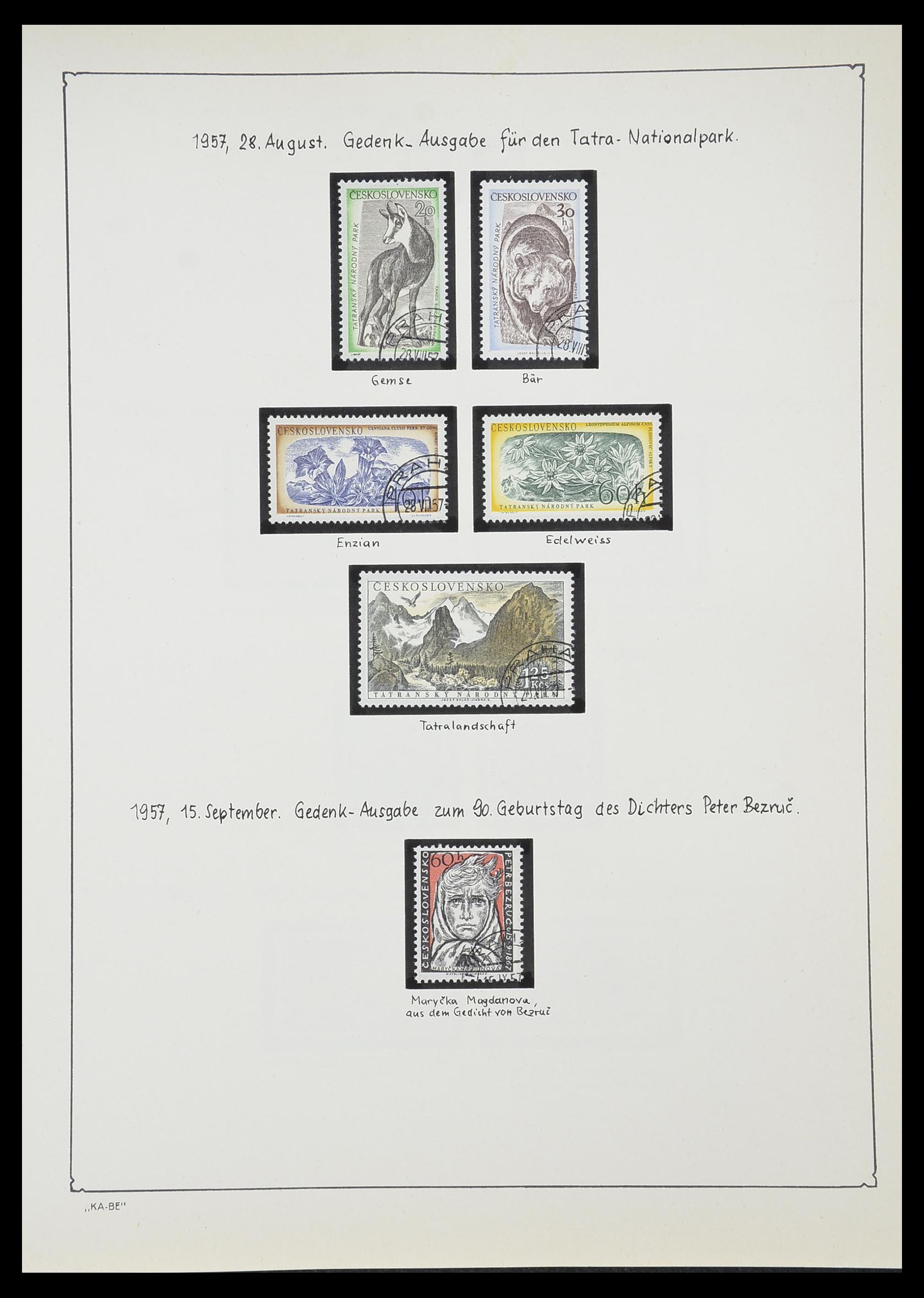 33952 142 - Postzegelverzameling 33952 Tsjechoslowakije 1918-1956.