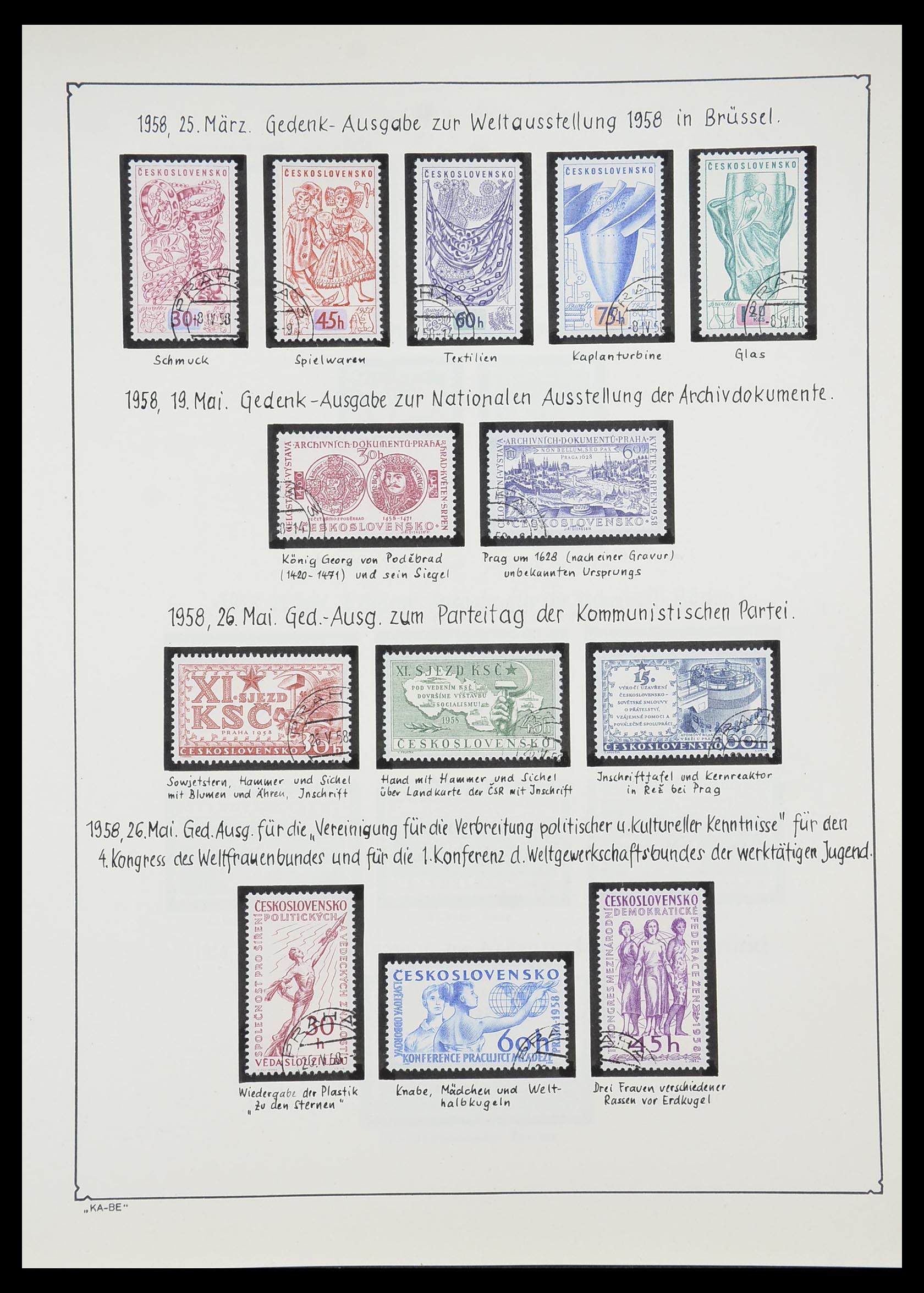 33952 147 - Postzegelverzameling 33952 Tsjechoslowakije 1918-1956.