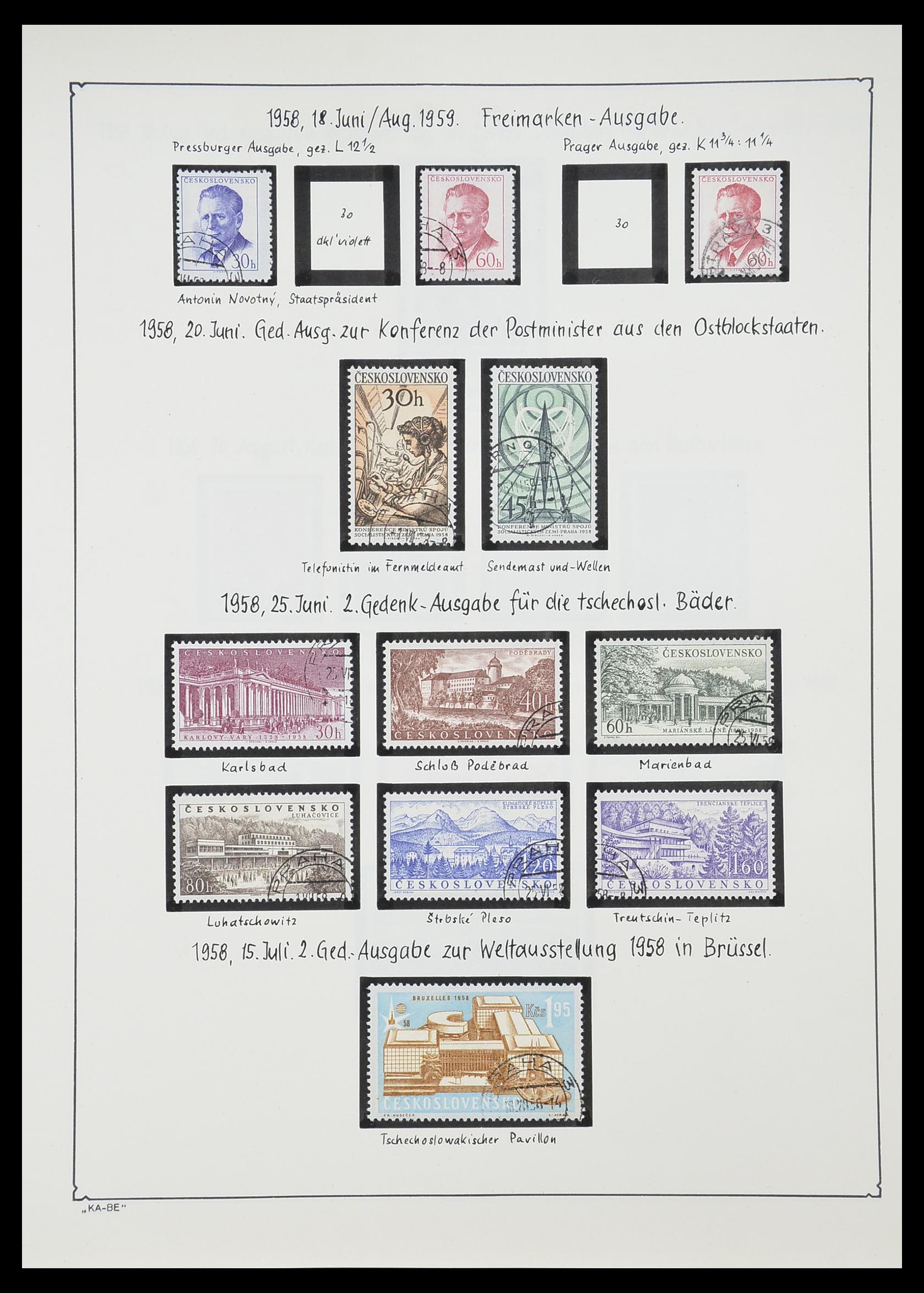 33952 148 - Postzegelverzameling 33952 Tsjechoslowakije 1918-1956.