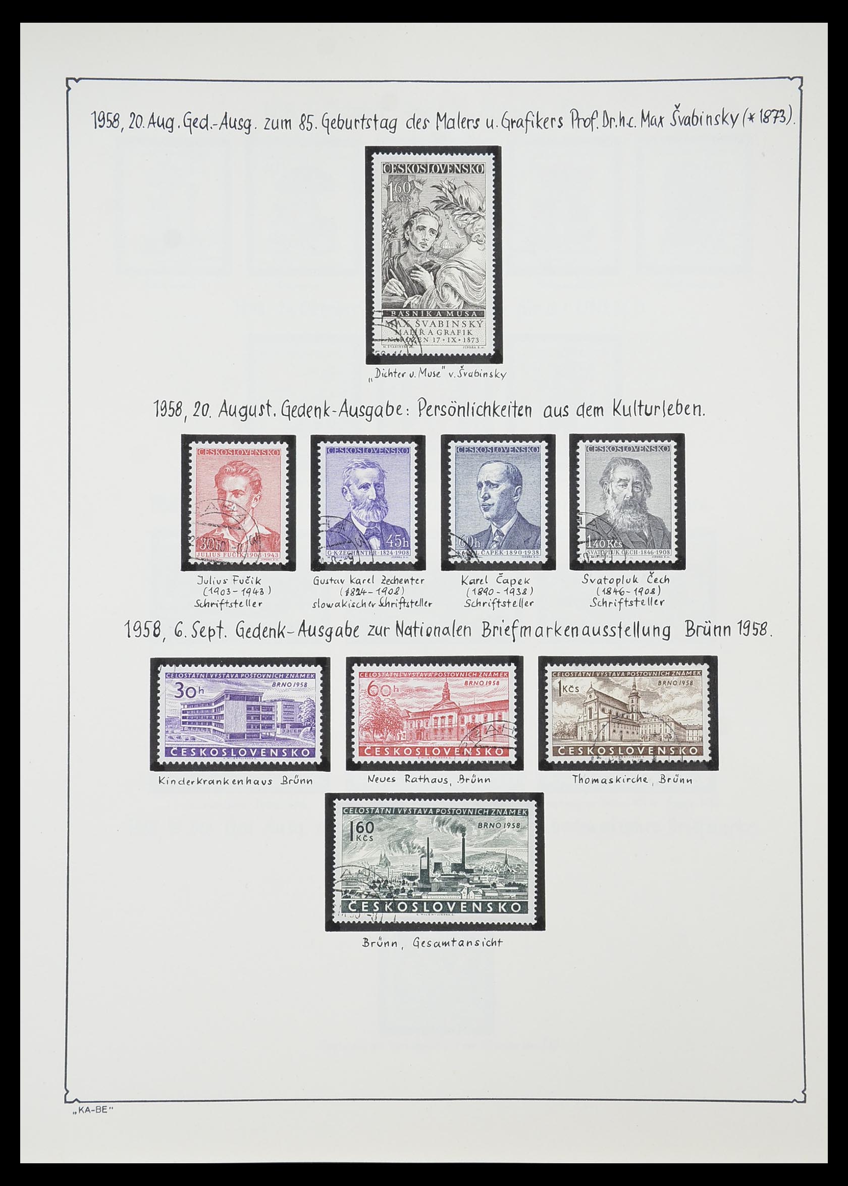 33952 149 - Postzegelverzameling 33952 Tsjechoslowakije 1918-1956.