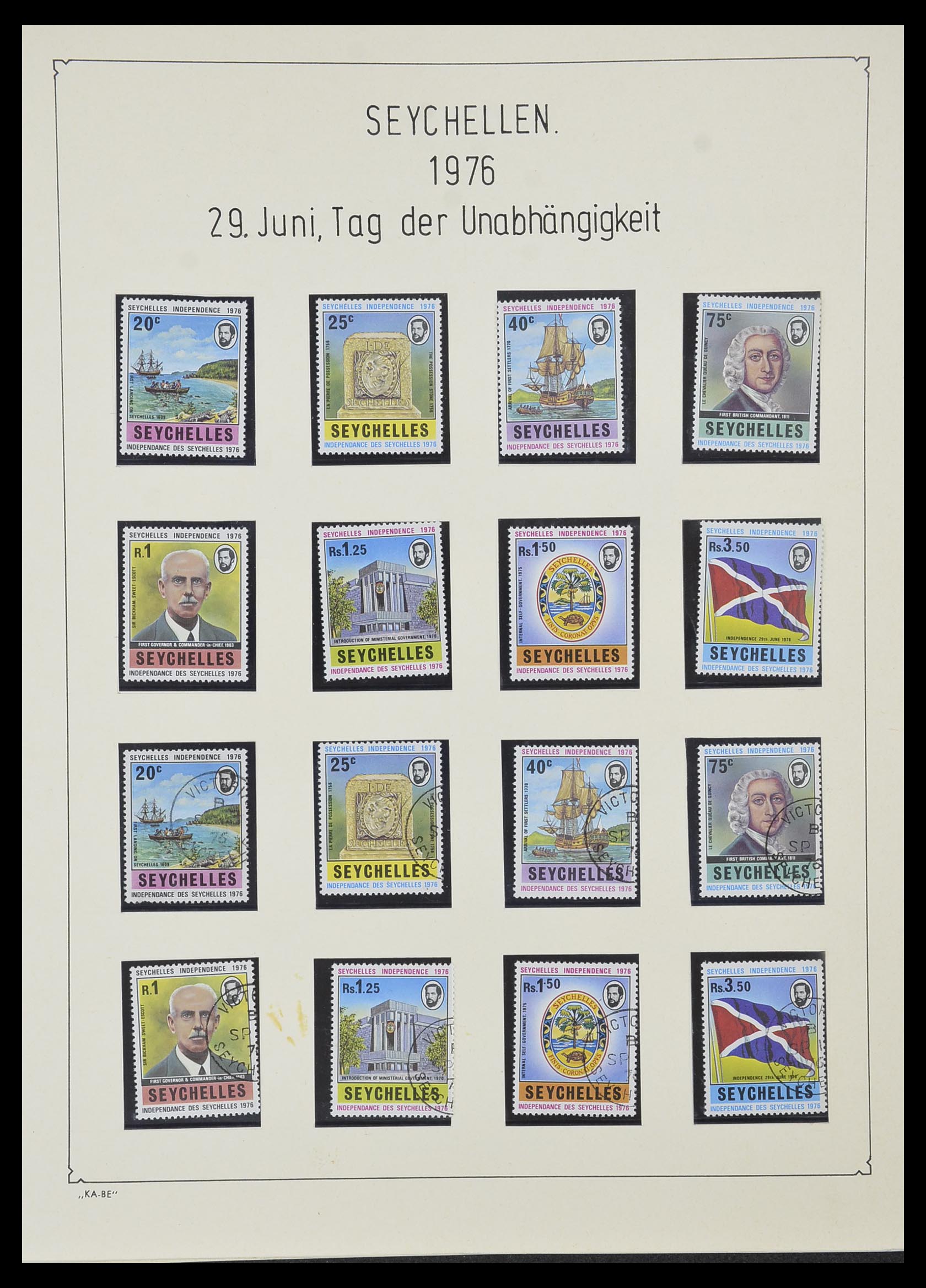 33953 001 - Postzegelverzameling 33953 Seychellen 1976-1988.