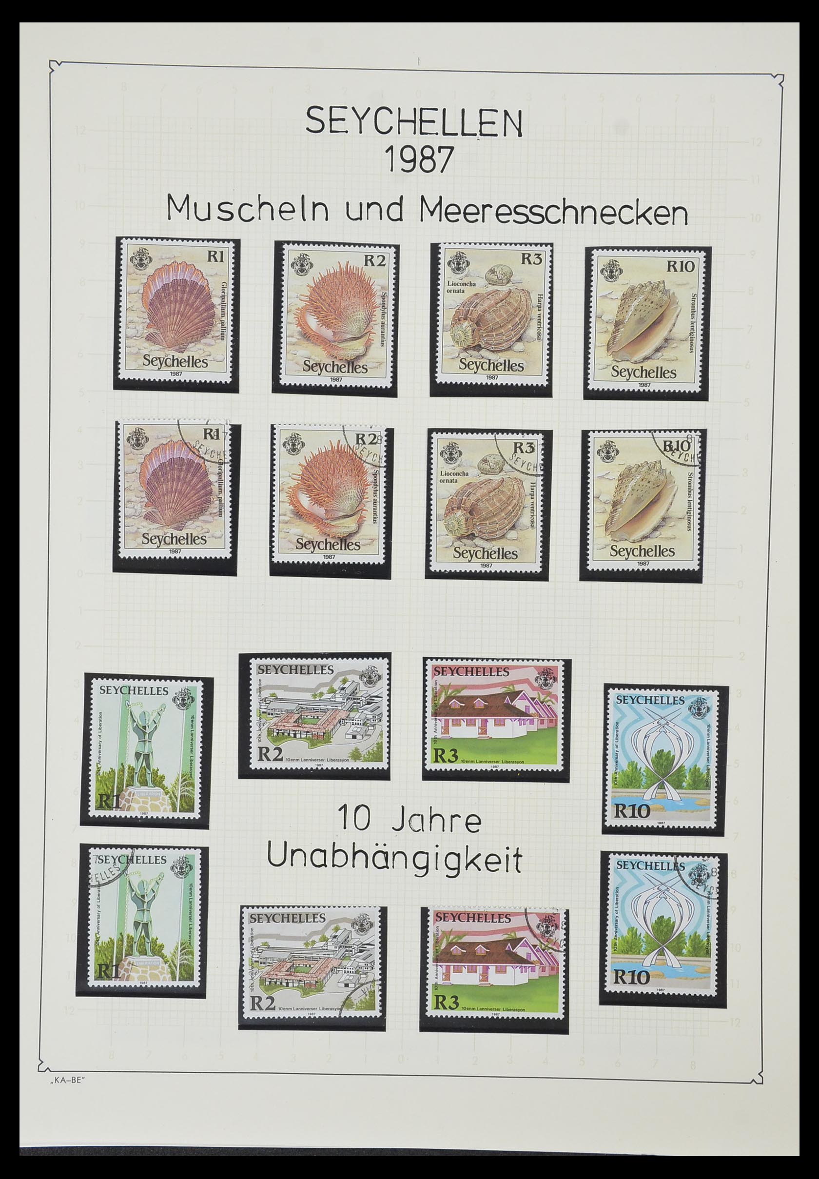 33953 084 - Stamp collection 33953 Seychelles 1976-1988.