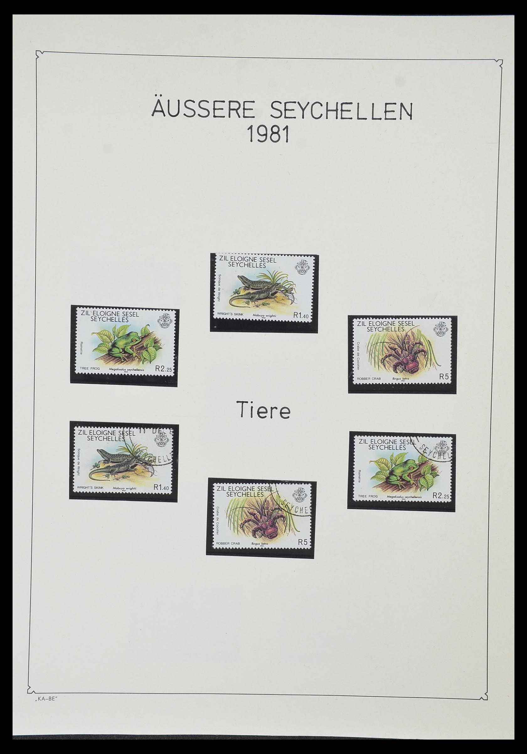 33953 100 - Stamp collection 33953 Seychelles 1976-1988.