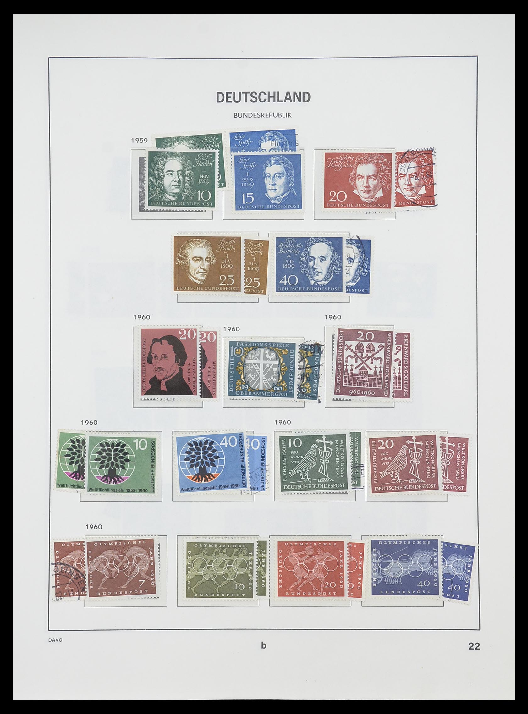 33954 026 - Postzegelverzameling 33954 Bundespost en Berlijn 1945-1972.