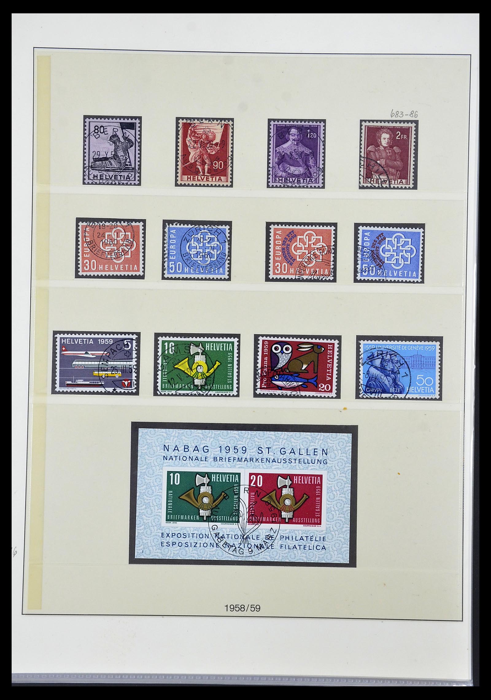33955 063 - Stamp collection 33955 Switzerland 1850-2009.