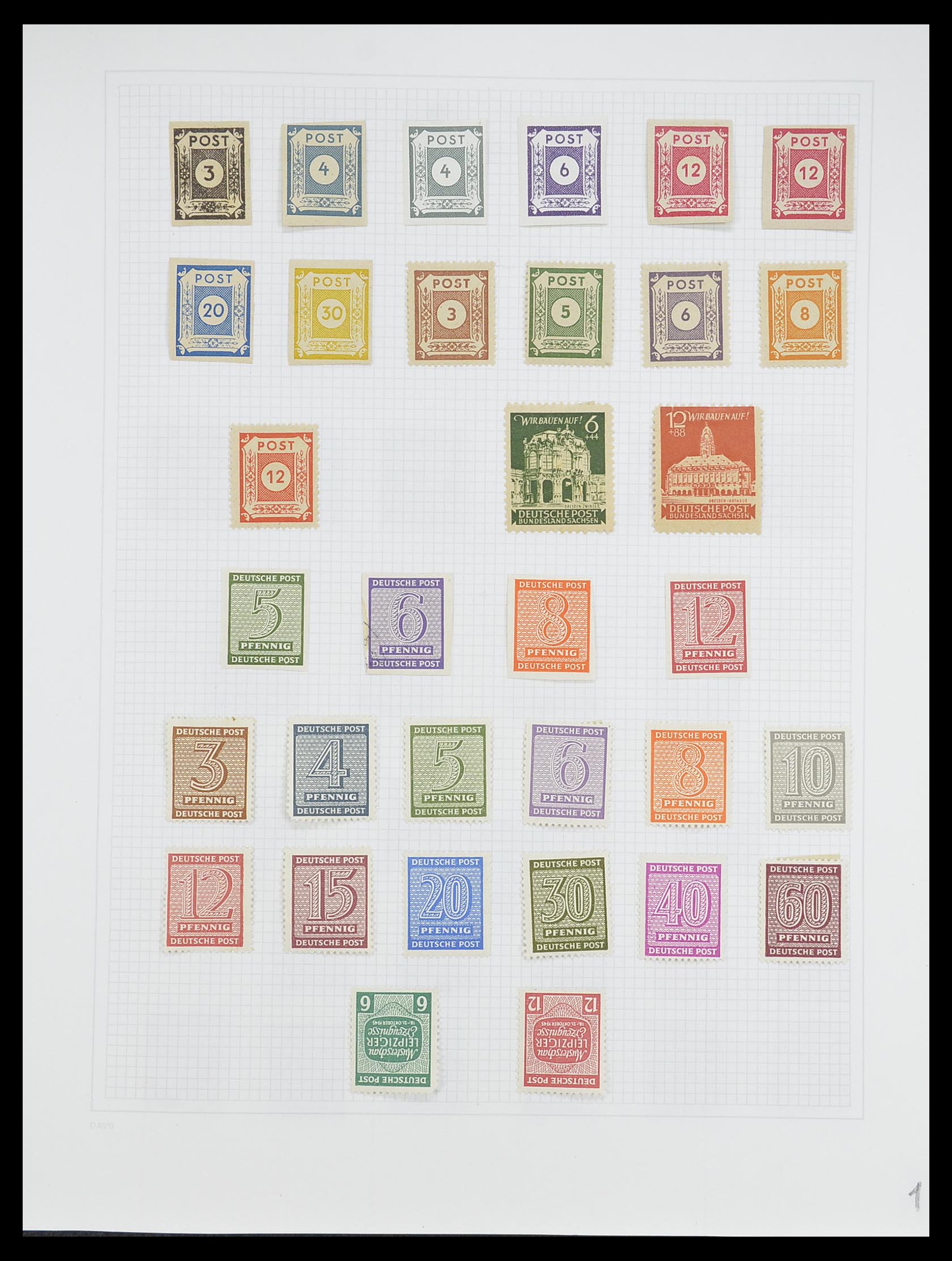 33956 001 - Postzegelverzameling 33956 Duitsland 1945-1969.