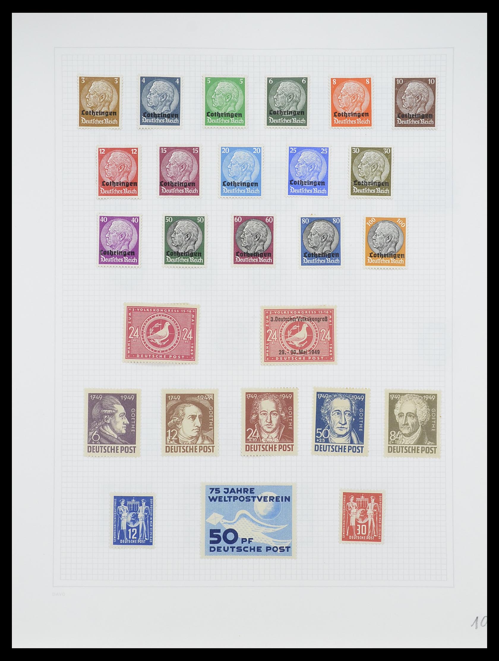 33956 011 - Stamp collection 33956 Germany 1945-1969.