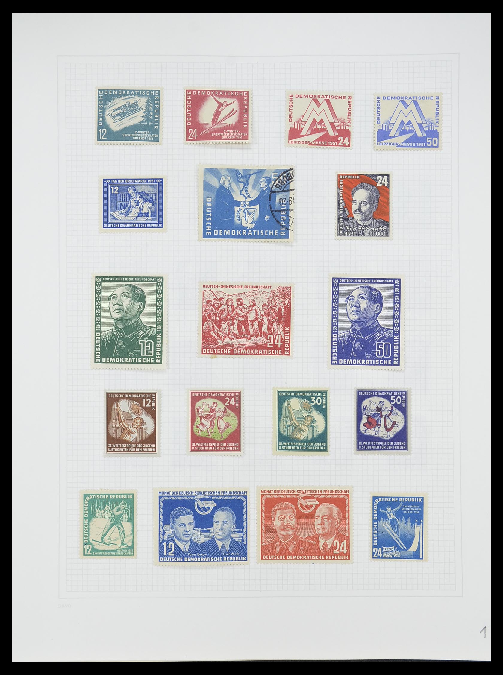 33956 013 - Stamp collection 33956 Germany 1945-1969.