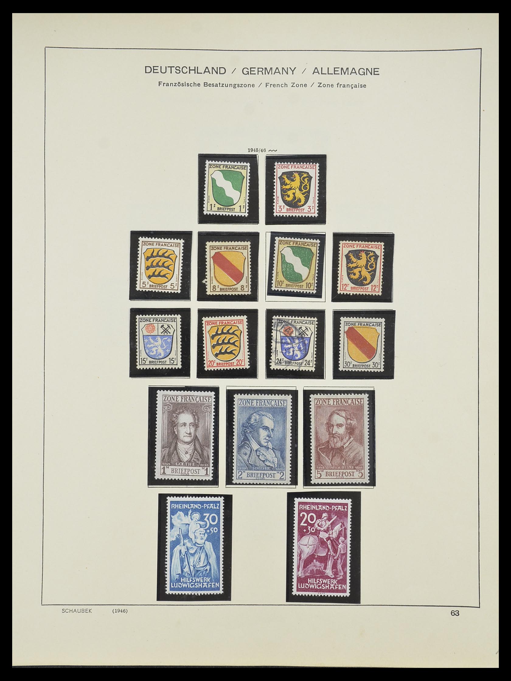 33956 017 - Postzegelverzameling 33956 Duitsland 1945-1969.