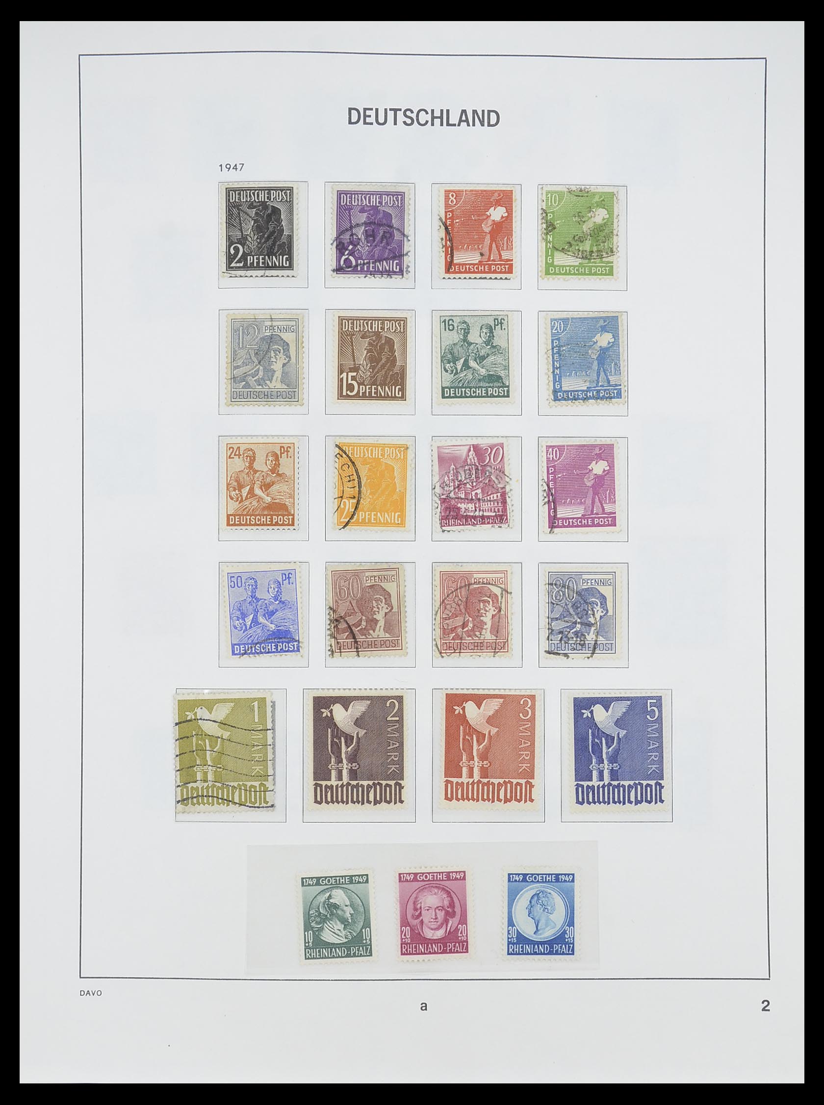 33956 021 - Postzegelverzameling 33956 Duitsland 1945-1969.