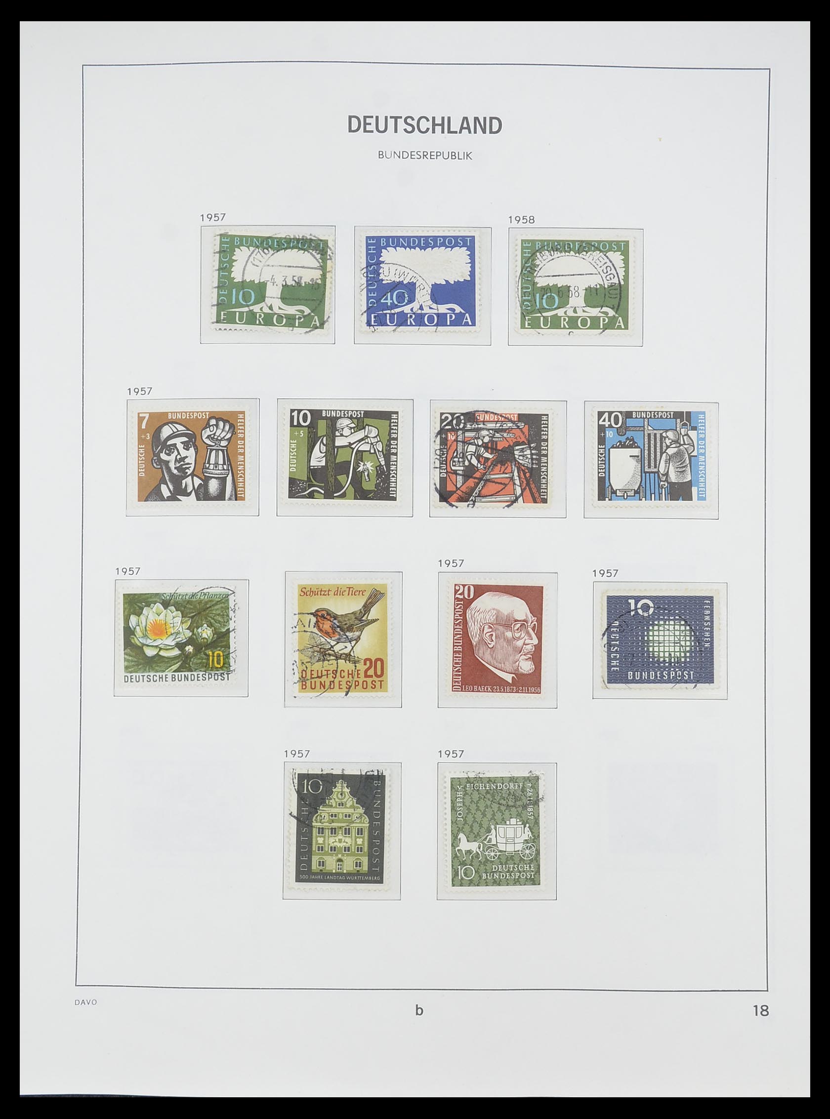 33956 041 - Stamp collection 33956 Germany 1945-1969.