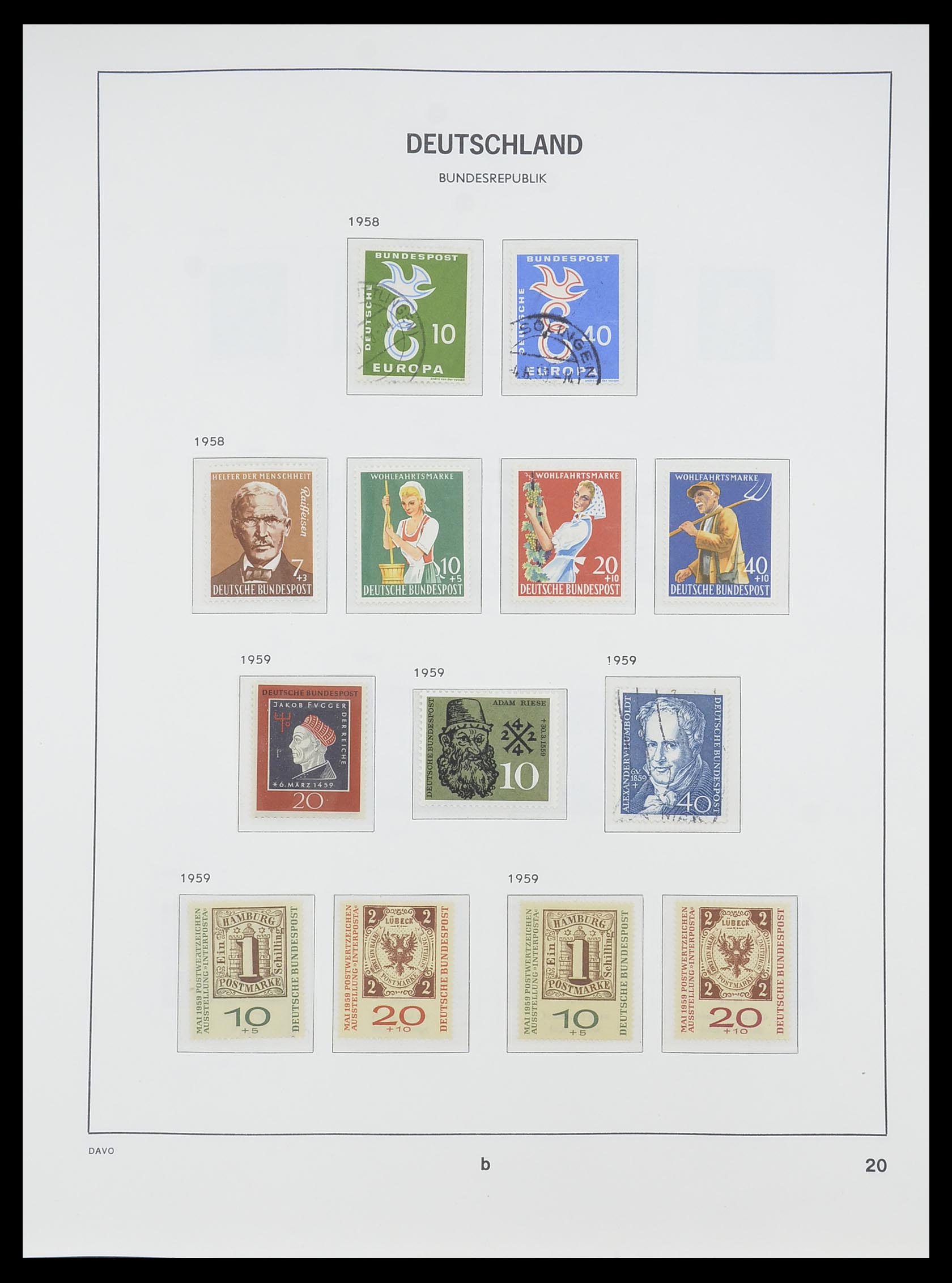 33956 043 - Stamp collection 33956 Germany 1945-1969.
