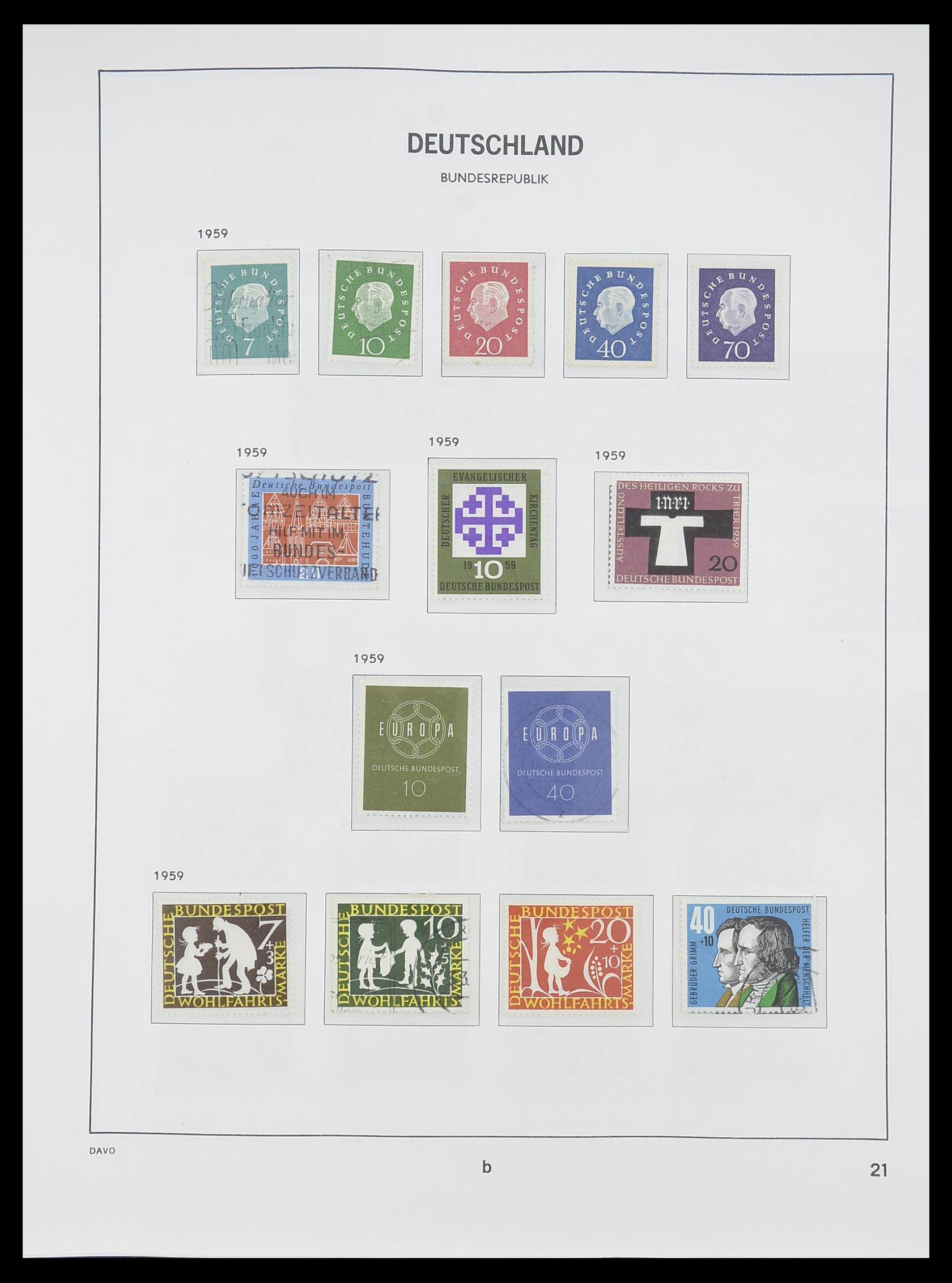 33956 044 - Stamp collection 33956 Germany 1945-1969.