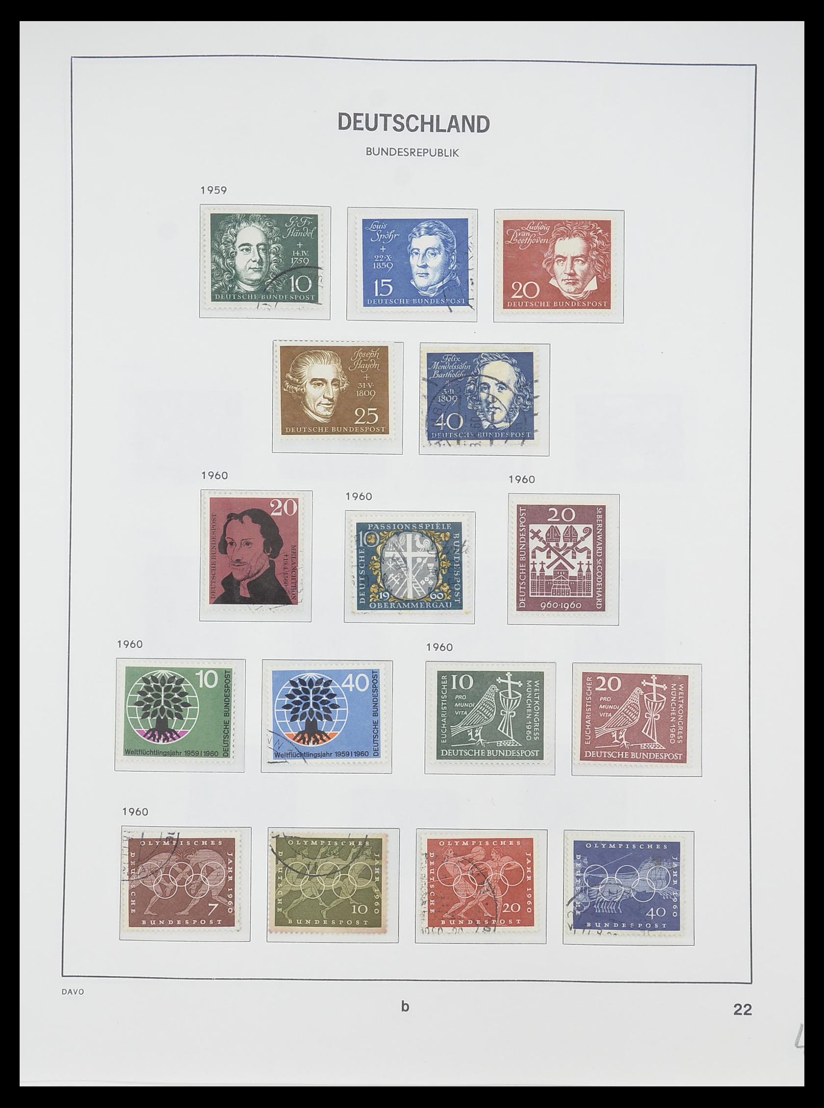 33956 046 - Postzegelverzameling 33956 Duitsland 1945-1969.