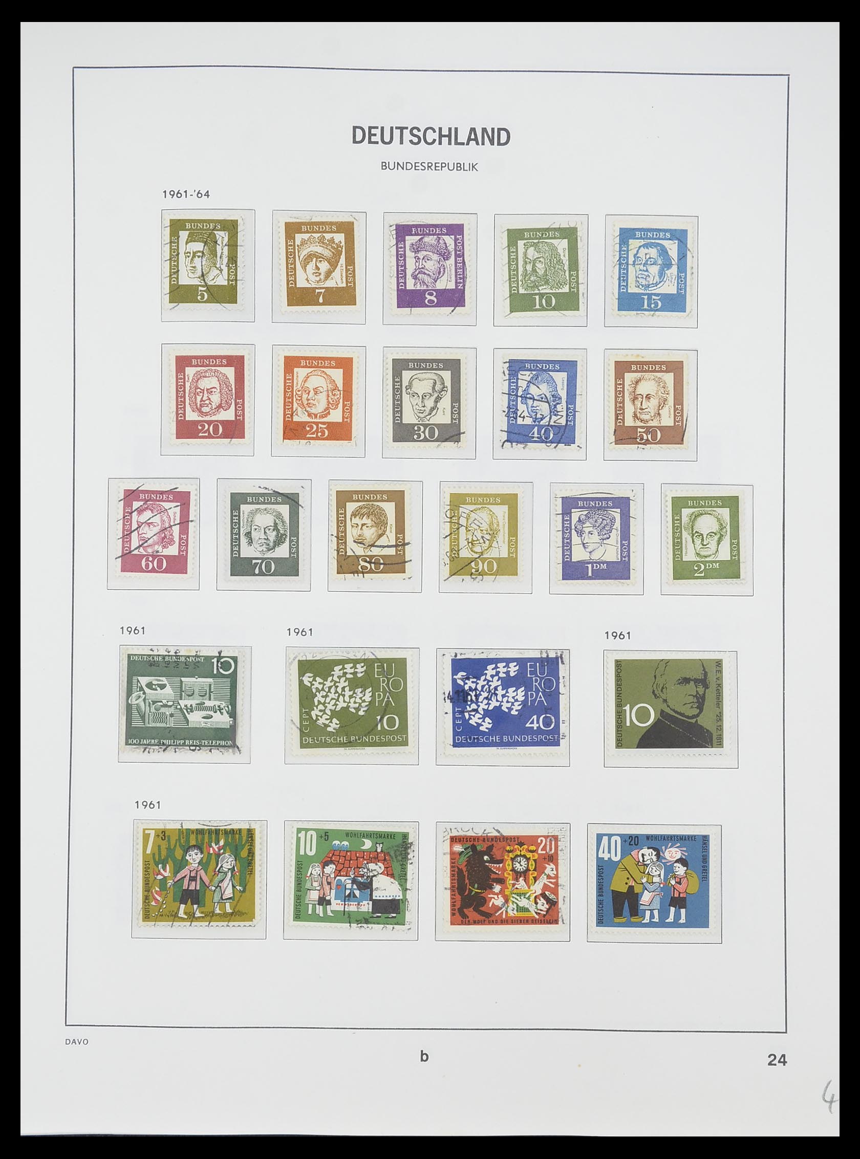 33956 048 - Postzegelverzameling 33956 Duitsland 1945-1969.