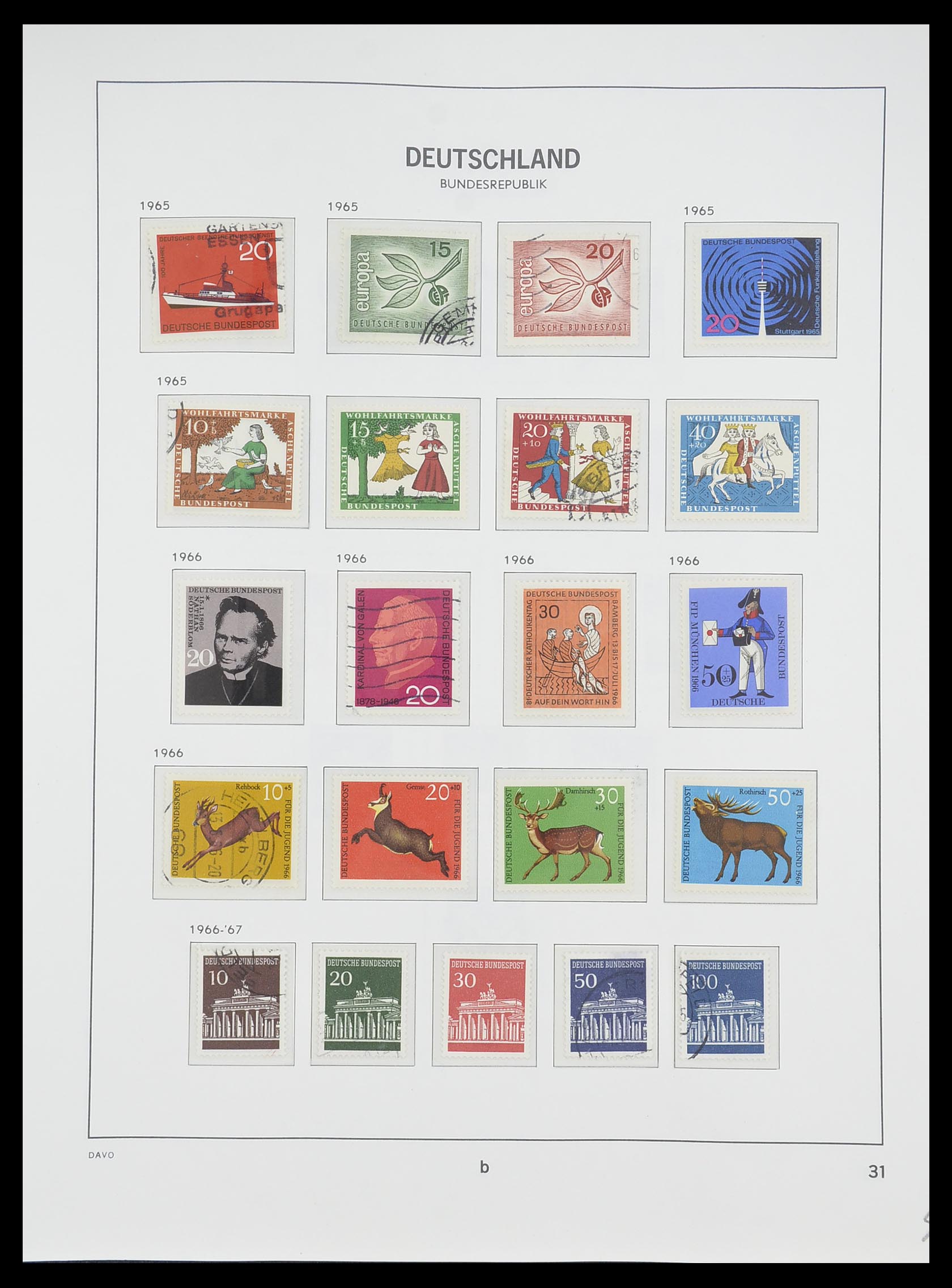 33956 055 - Stamp collection 33956 Germany 1945-1969.