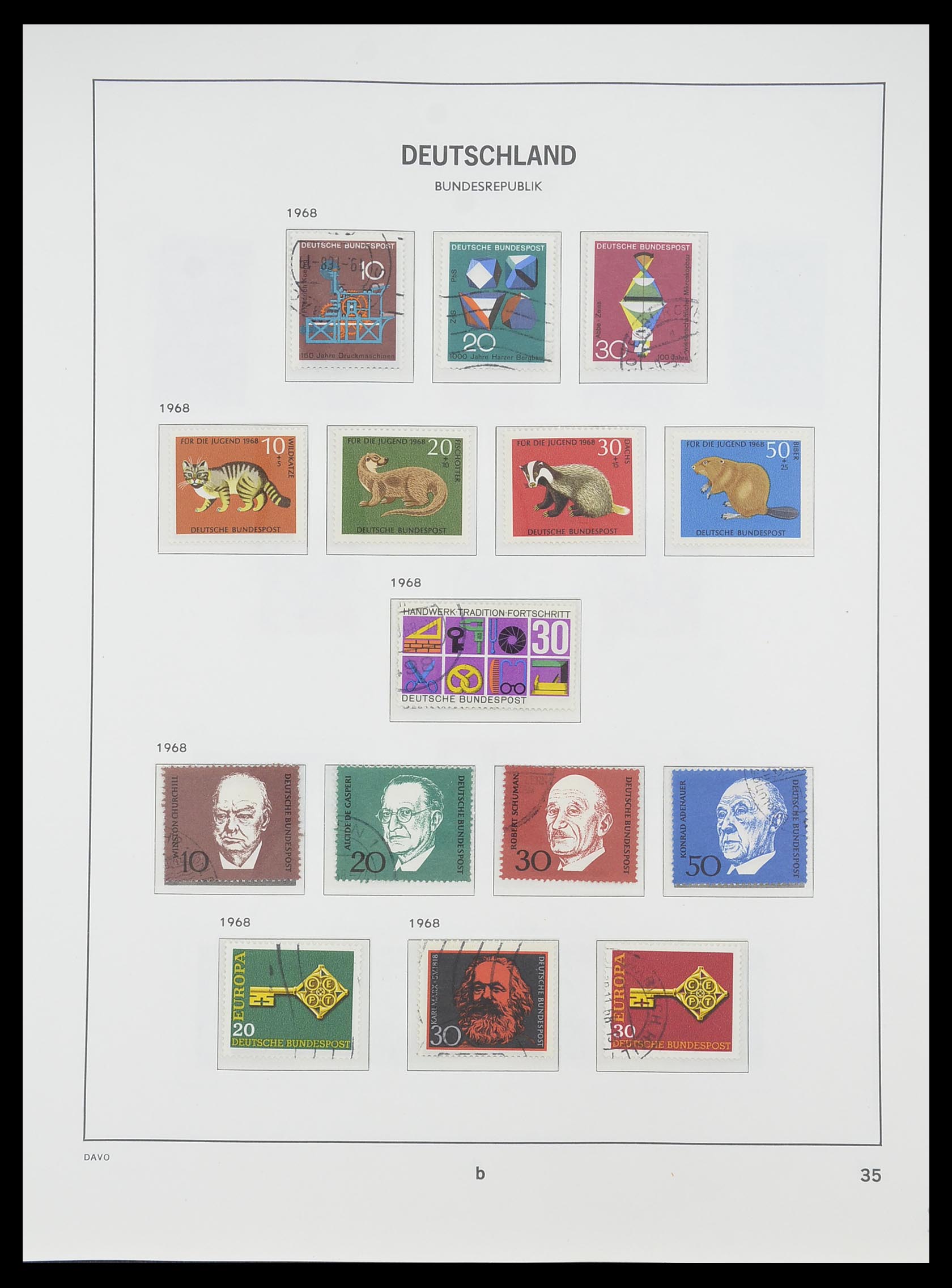 33956 059 - Postzegelverzameling 33956 Duitsland 1945-1969.
