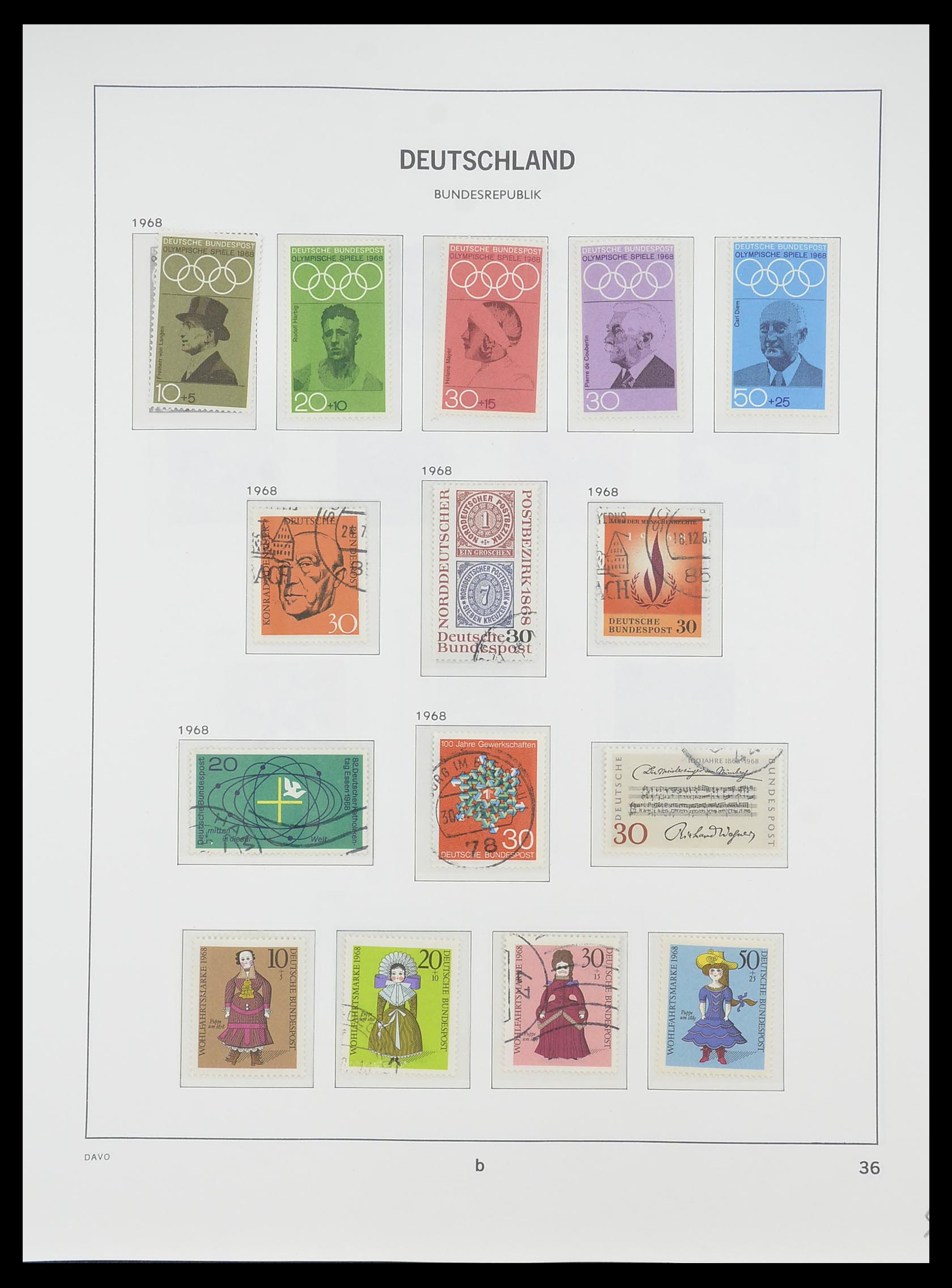 33956 060 - Stamp collection 33956 Germany 1945-1969.