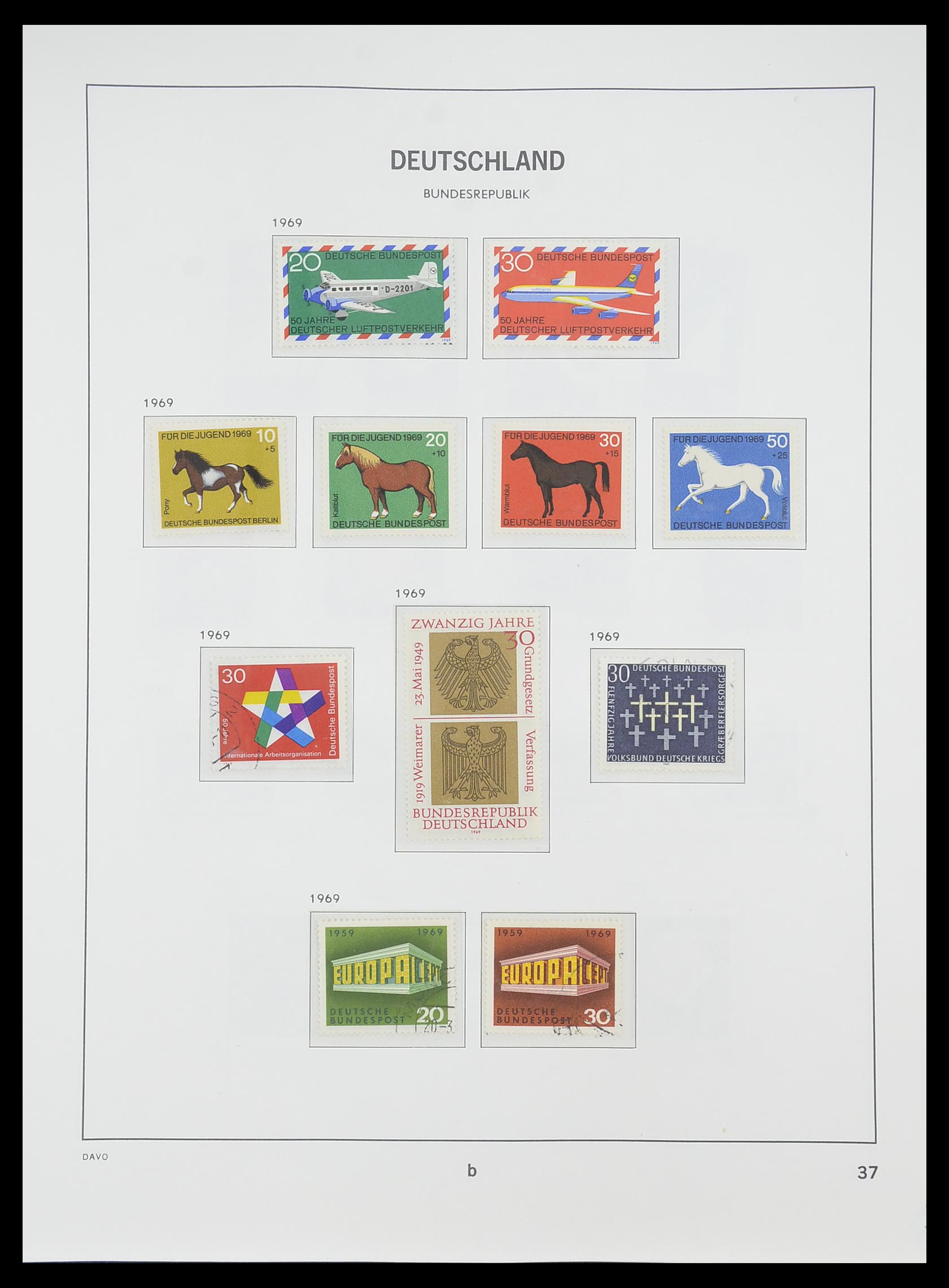 33956 061 - Postzegelverzameling 33956 Duitsland 1945-1969.