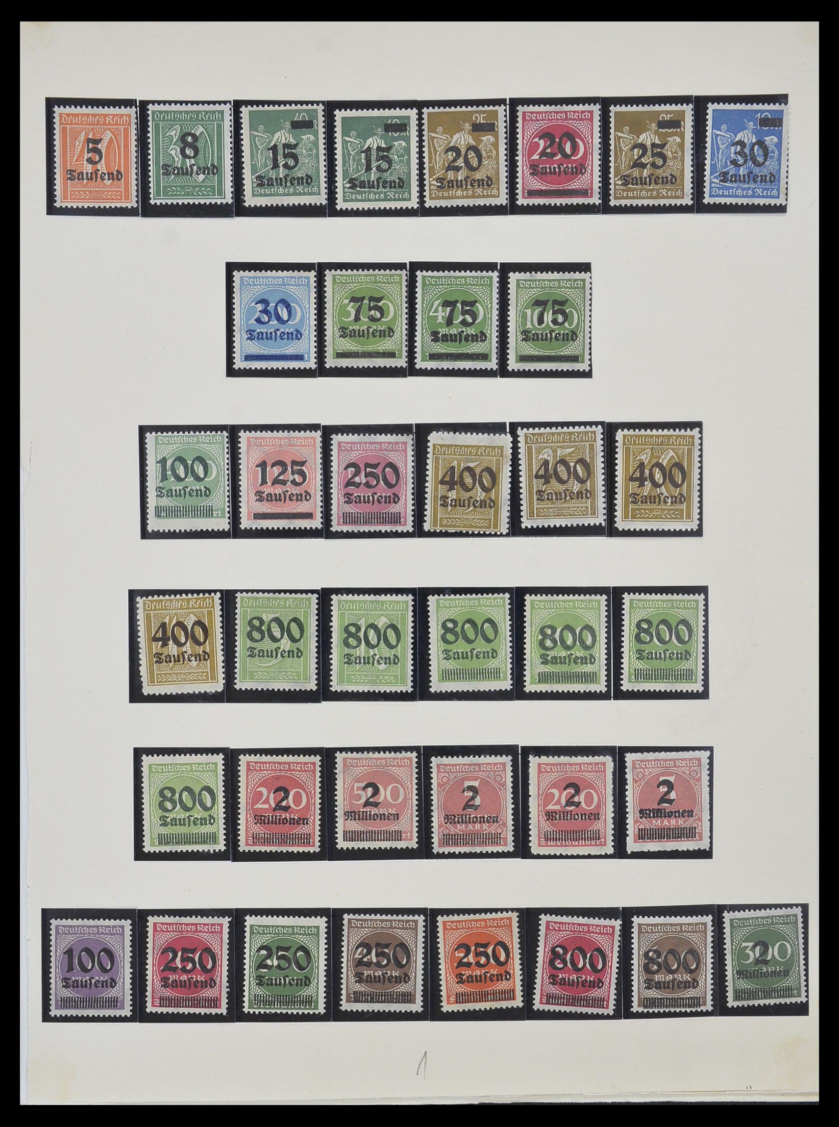 33957 001 - Postzegelverzameling 33957 Duitse Rijk infla 1923.
