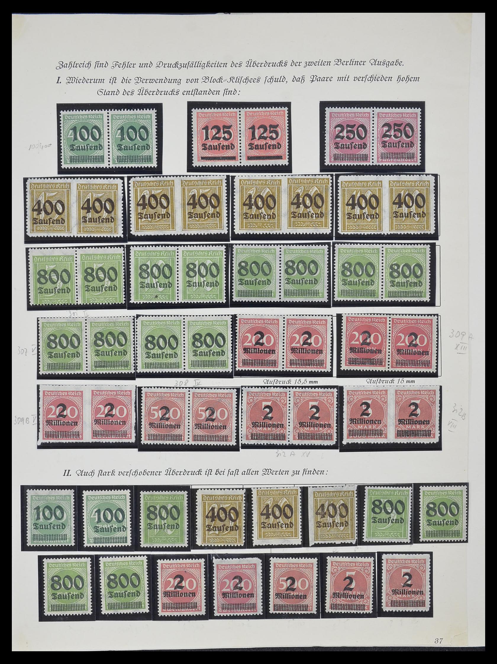 33957 016 - Postzegelverzameling 33957 Duitse Rijk infla 1923.
