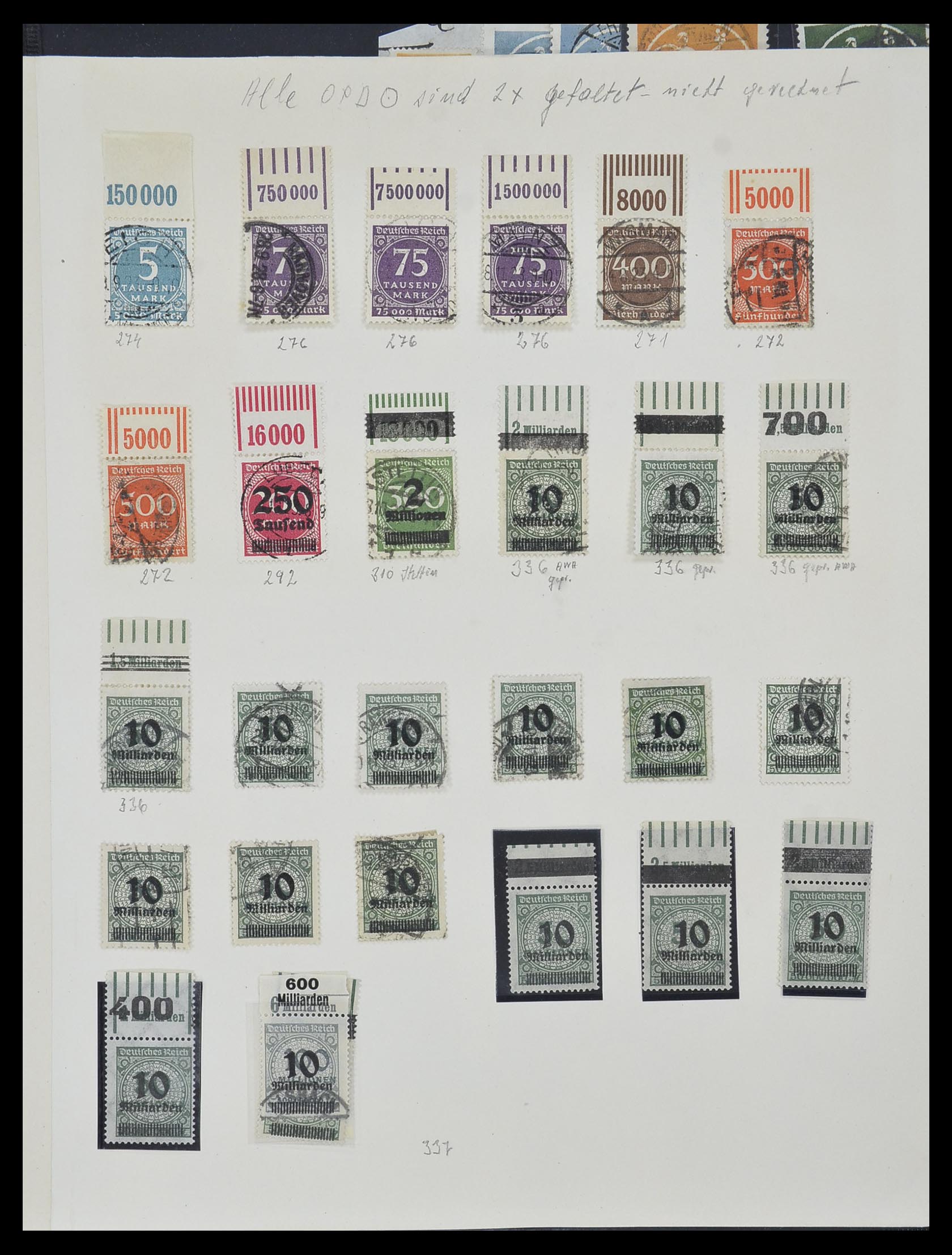 33957 030 - Postzegelverzameling 33957 Duitse Rijk infla 1923.