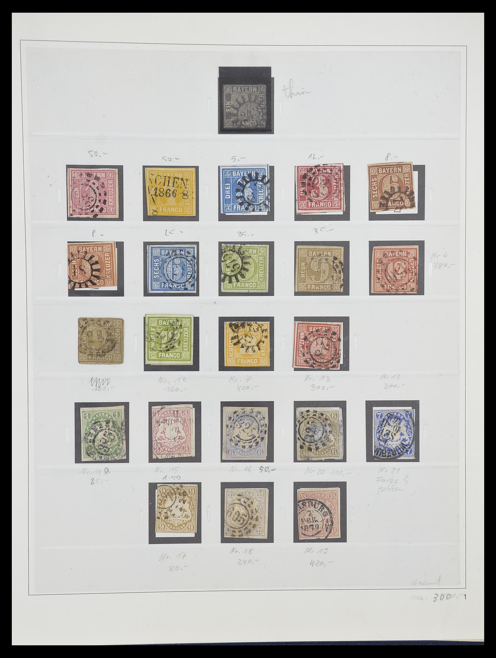 33958 001 - Stamp collection 33958 Bavaria 1849-1920.