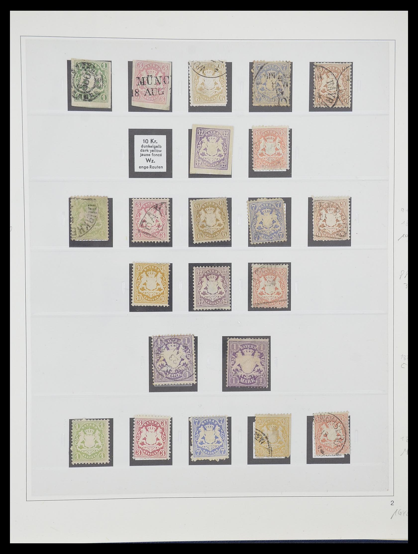 33958 003 - Stamp collection 33958 Bavaria 1849-1920.
