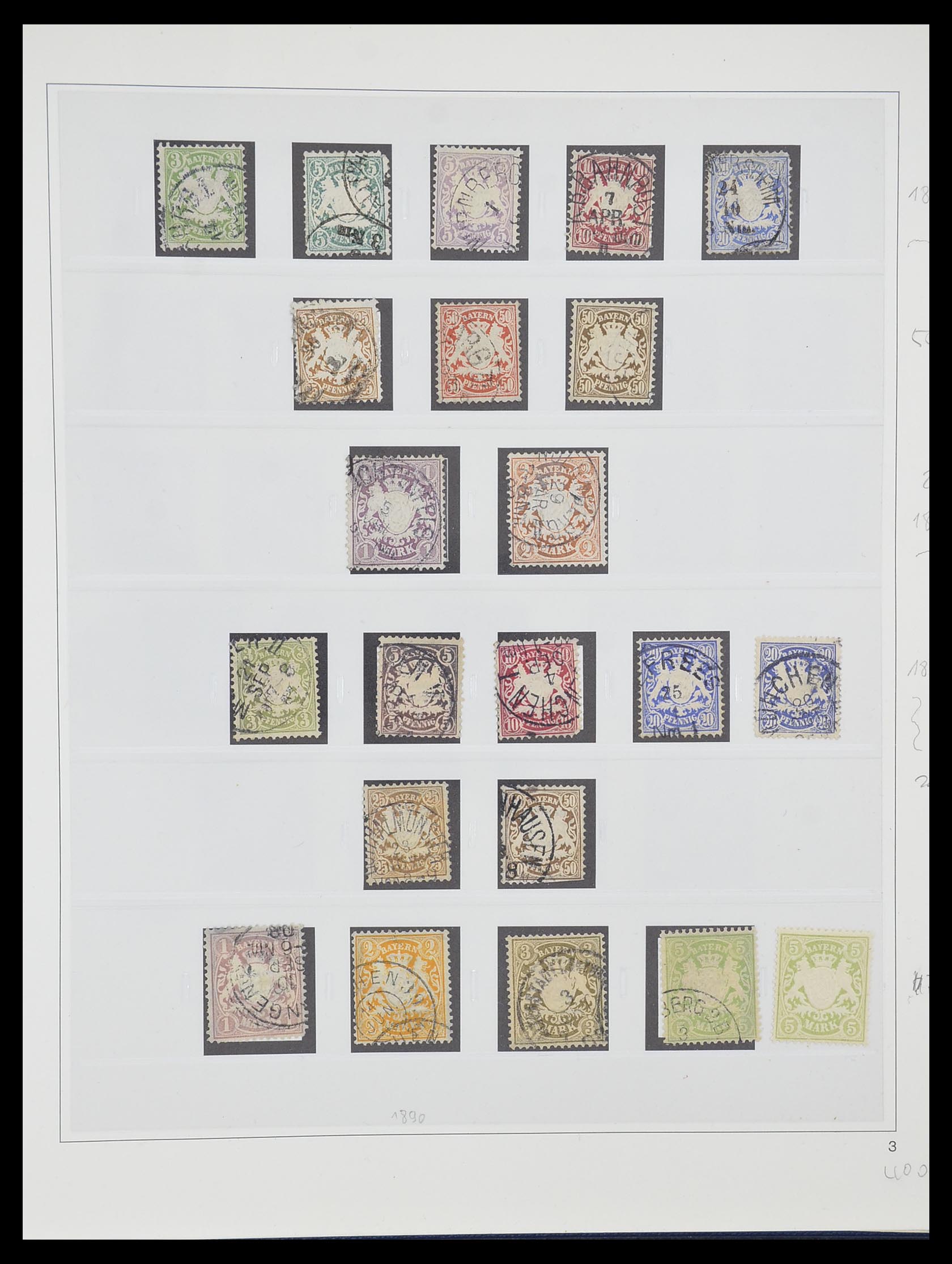 33958 004 - Stamp collection 33958 Bavaria 1849-1920.