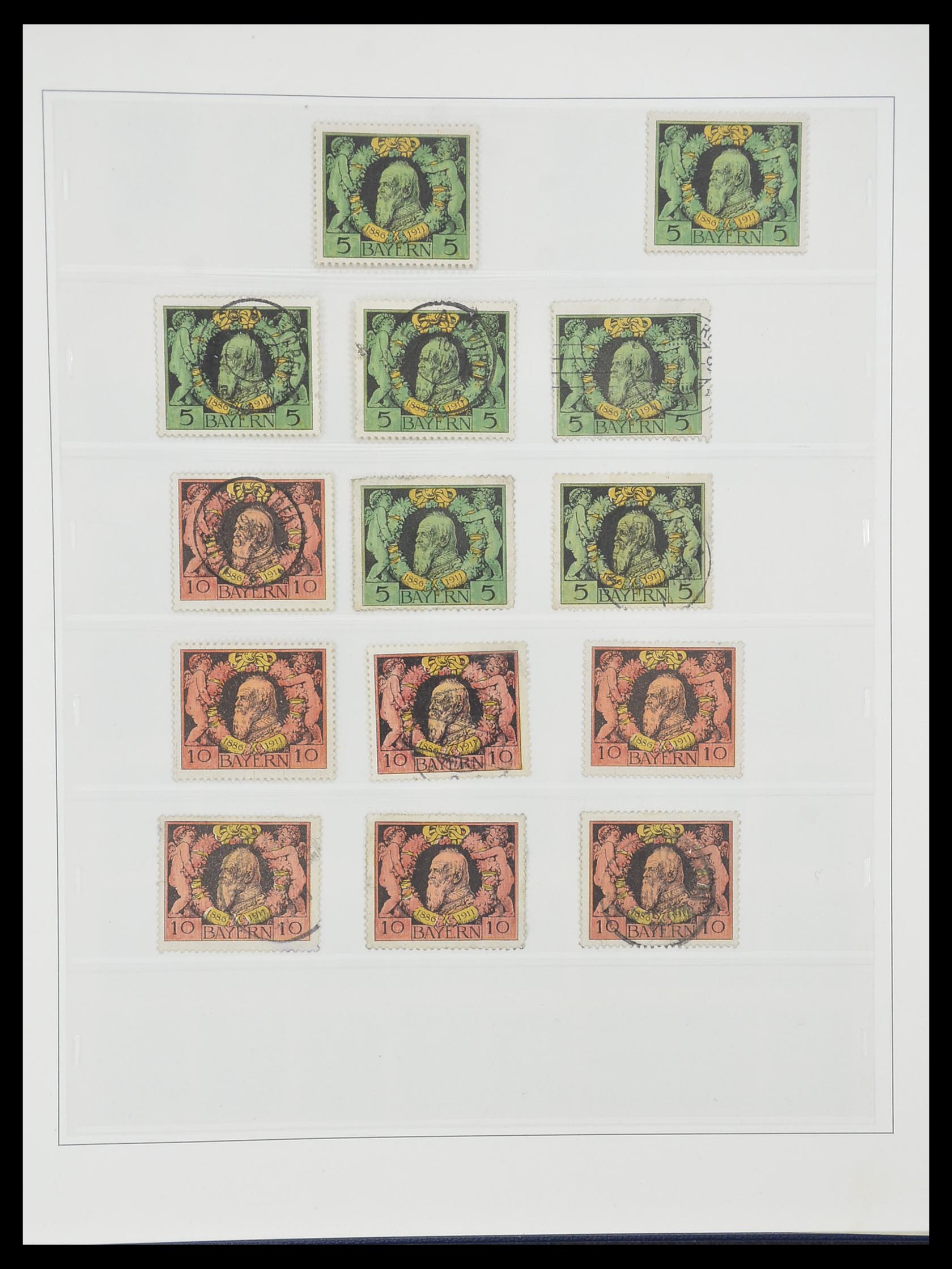 33958 010 - Postzegelverzameling 33958 Beieren 1849-1920.