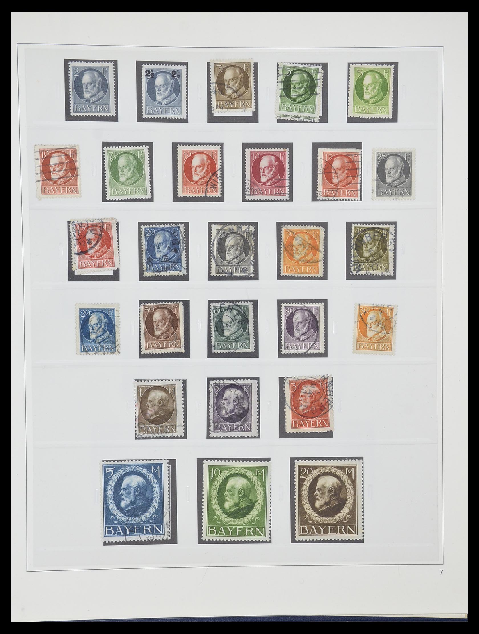 33958 013 - Postzegelverzameling 33958 Beieren 1849-1920.