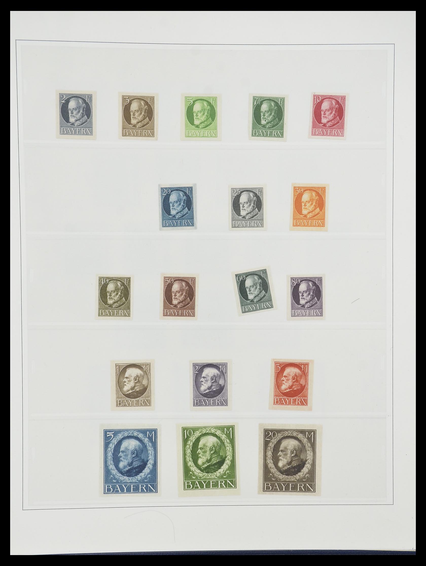 33958 015 - Postzegelverzameling 33958 Beieren 1849-1920.