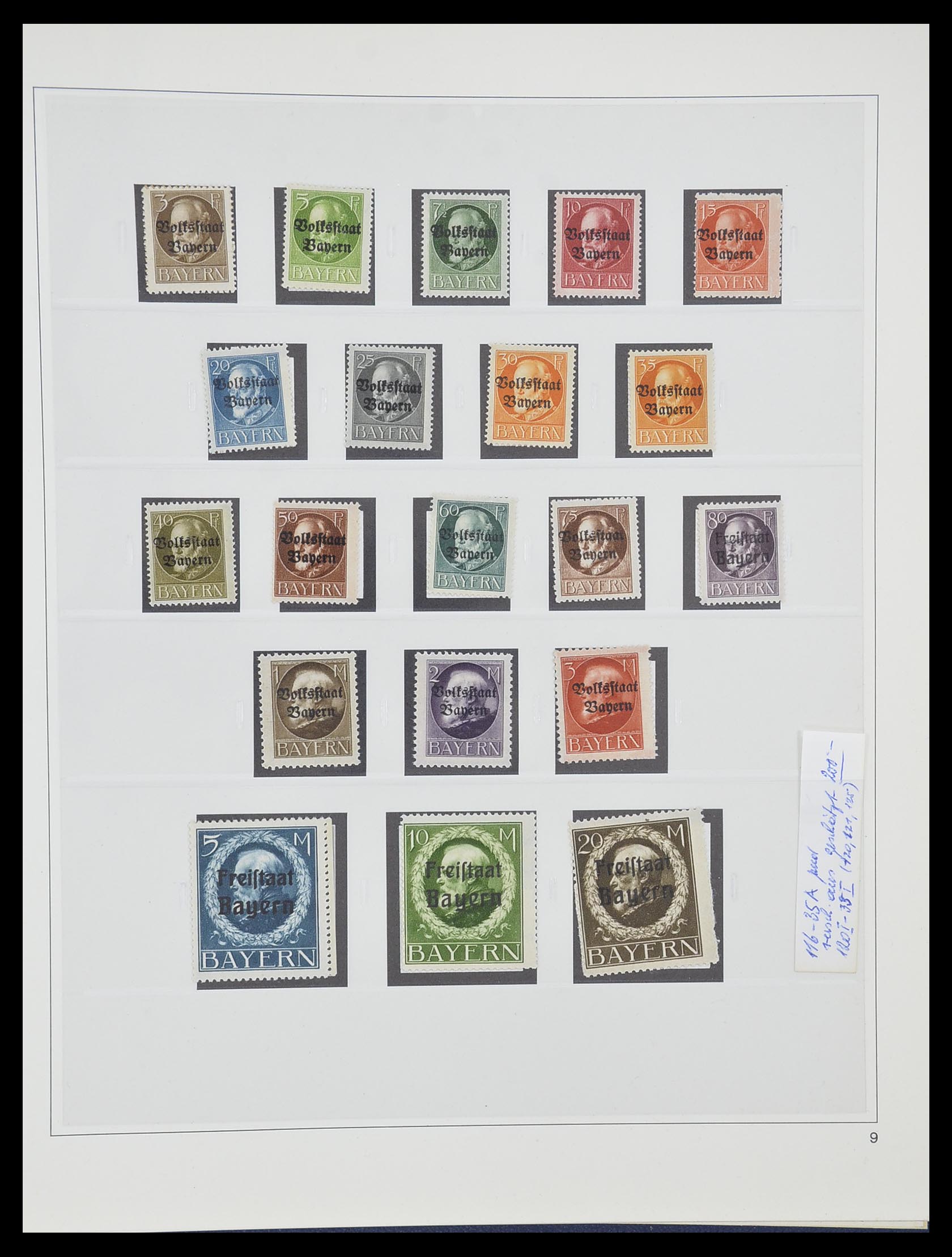 33958 016 - Stamp collection 33958 Bavaria 1849-1920.