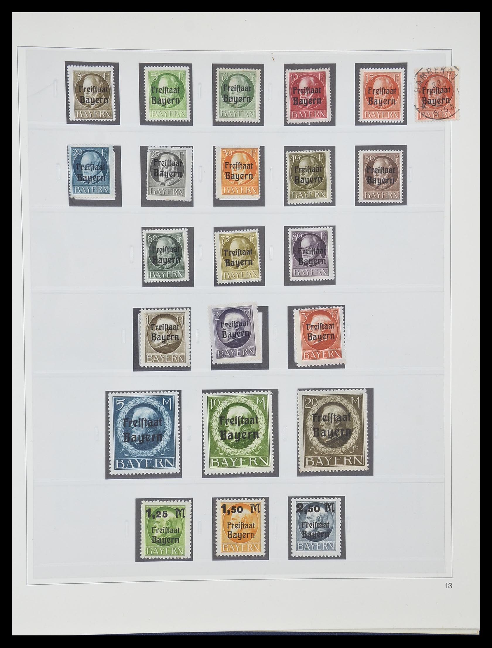 33958 020 - Postzegelverzameling 33958 Beieren 1849-1920.