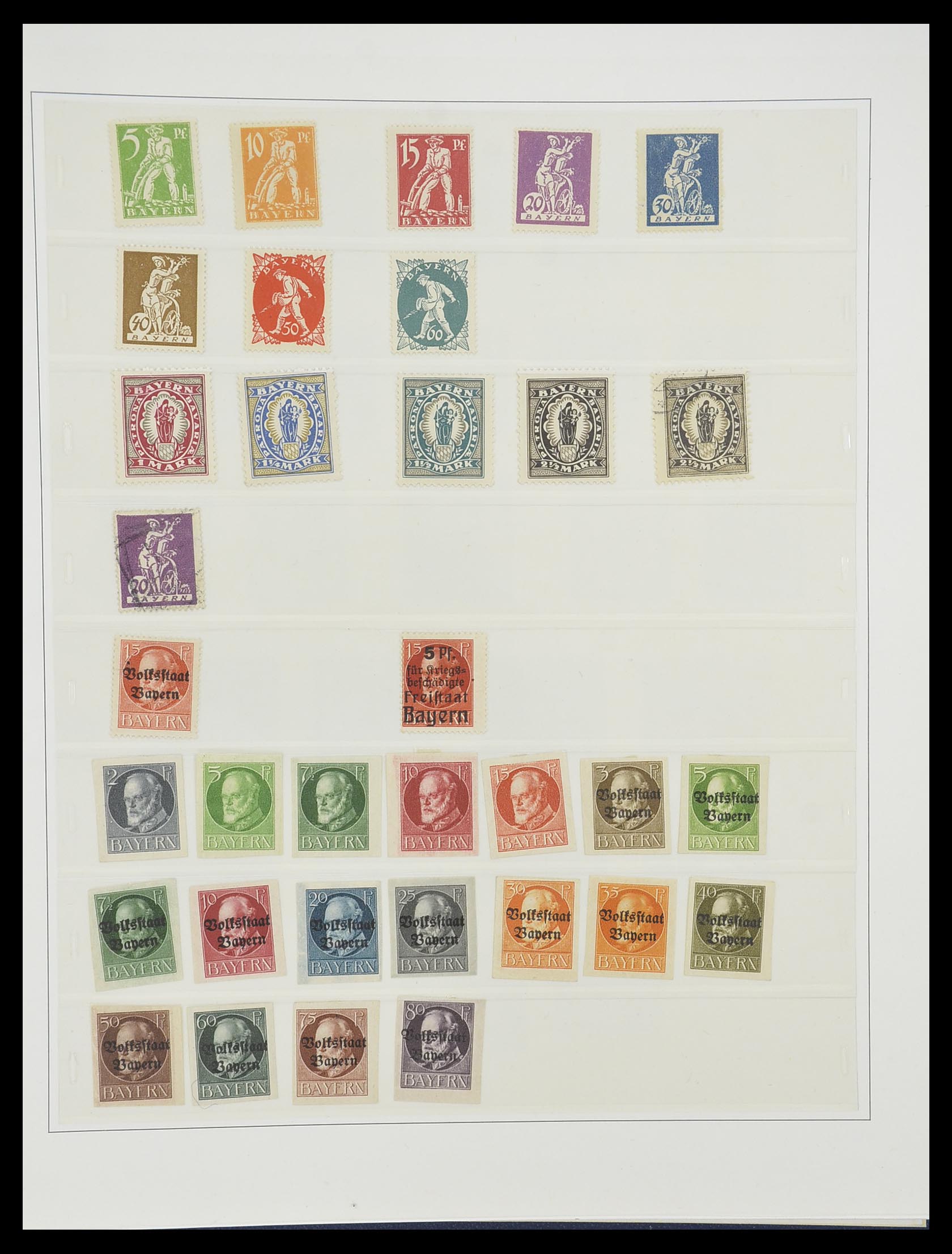 33958 022 - Postzegelverzameling 33958 Beieren 1849-1920.