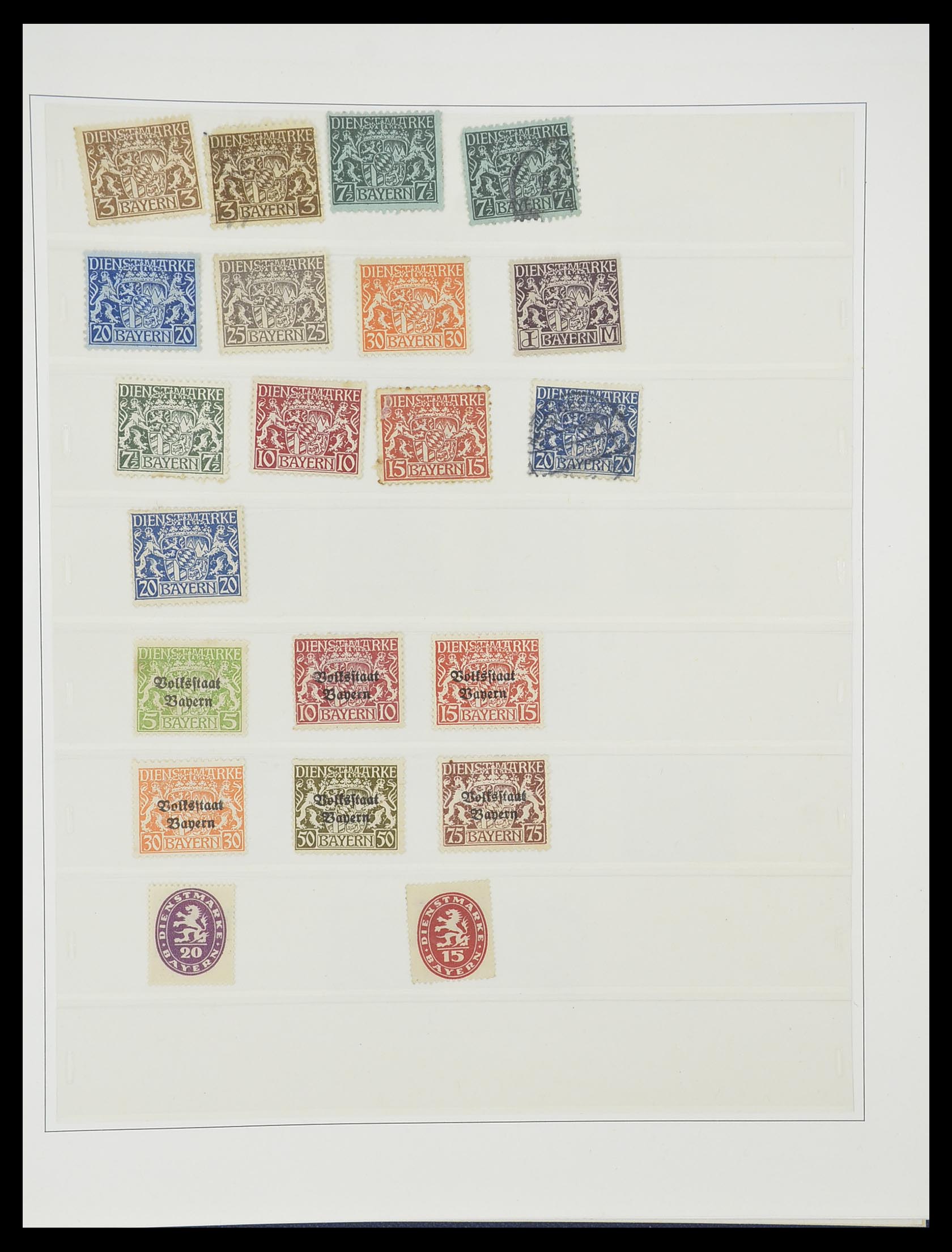 33958 025 - Postzegelverzameling 33958 Beieren 1849-1920.