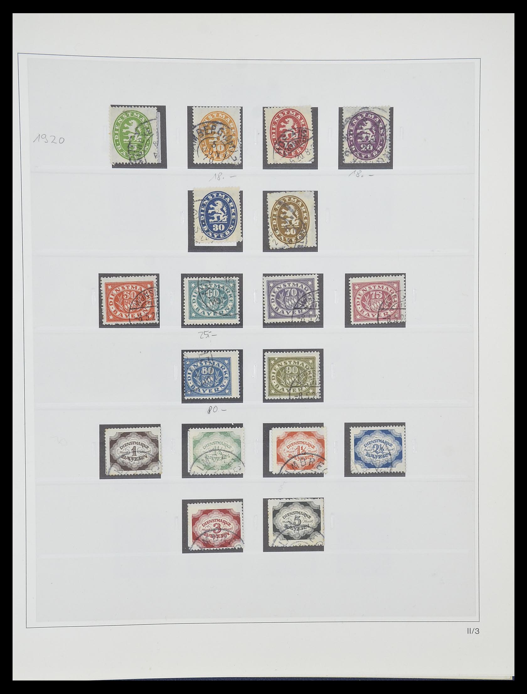 33958 026 - Stamp collection 33958 Bavaria 1849-1920.