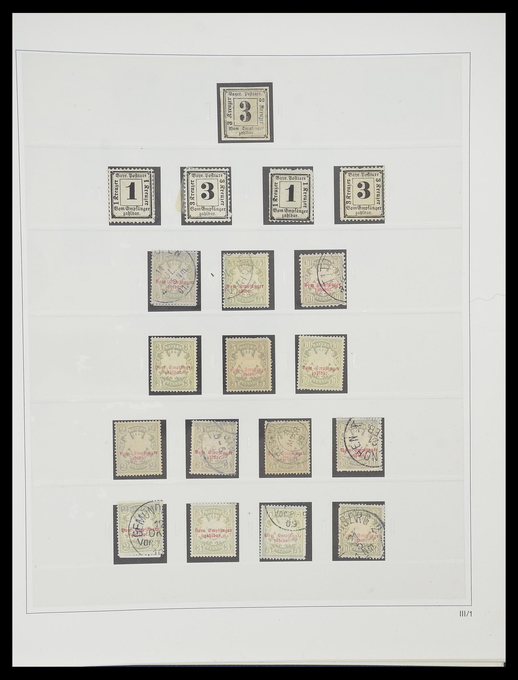 33958 027 - Postzegelverzameling 33958 Beieren 1849-1920.