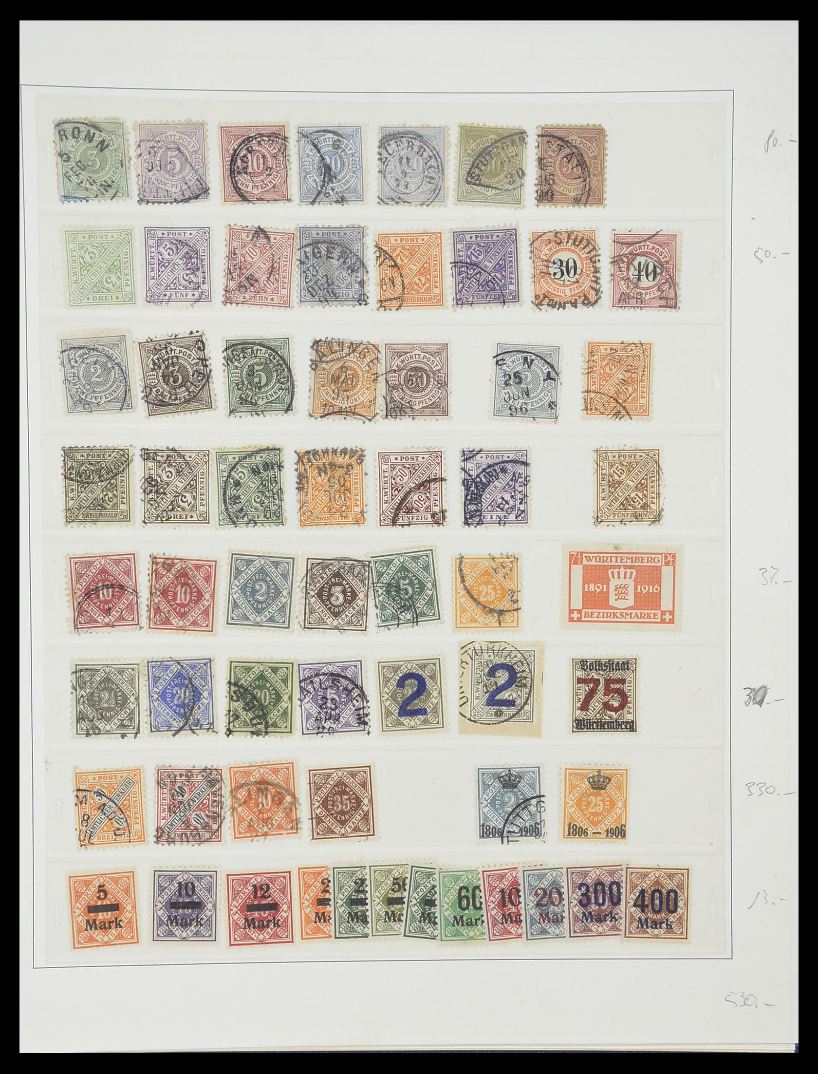 33958 032 - Postzegelverzameling 33958 Beieren 1849-1920.