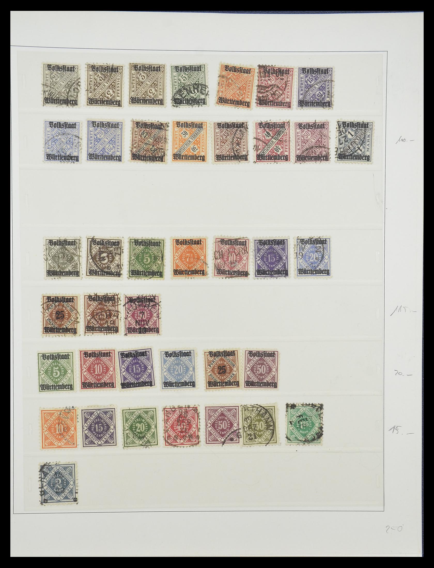 33958 033 - Postzegelverzameling 33958 Beieren 1849-1920.