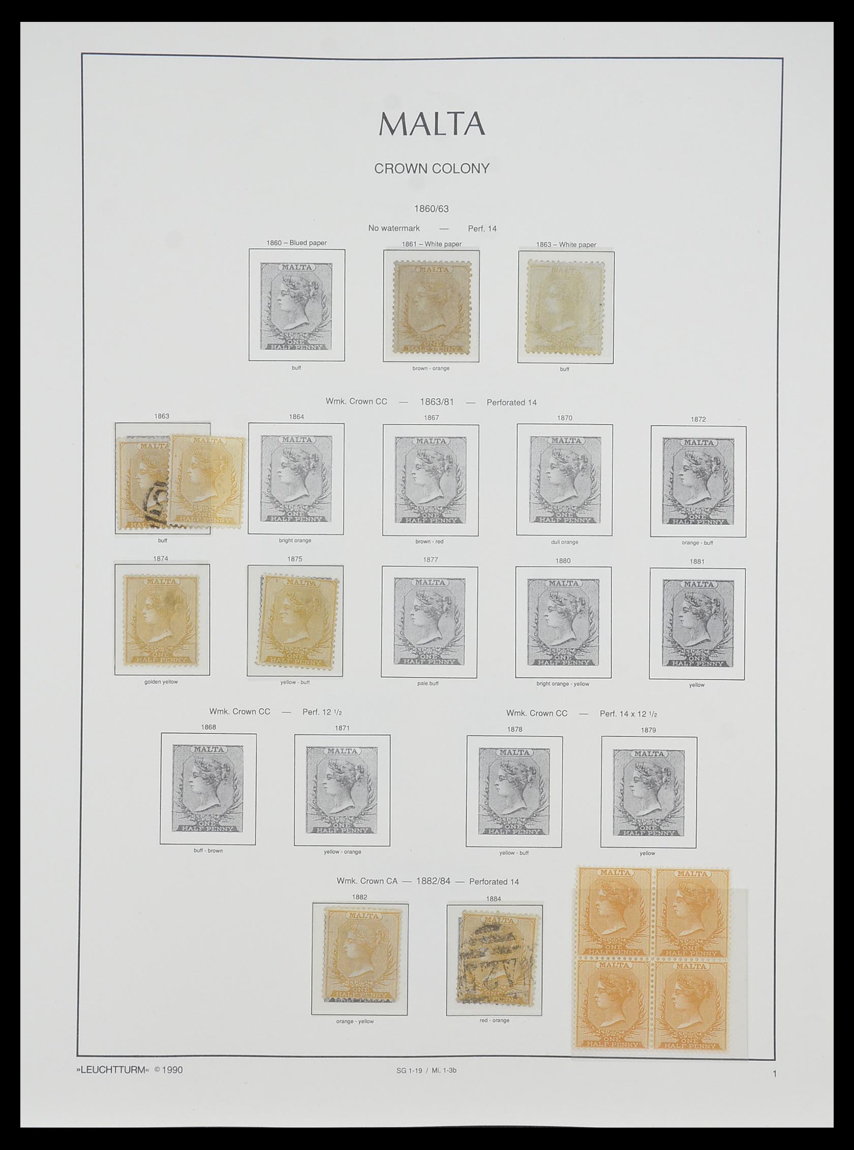 33968 001 - Stamp collection 33968 Malta 1861-2001.