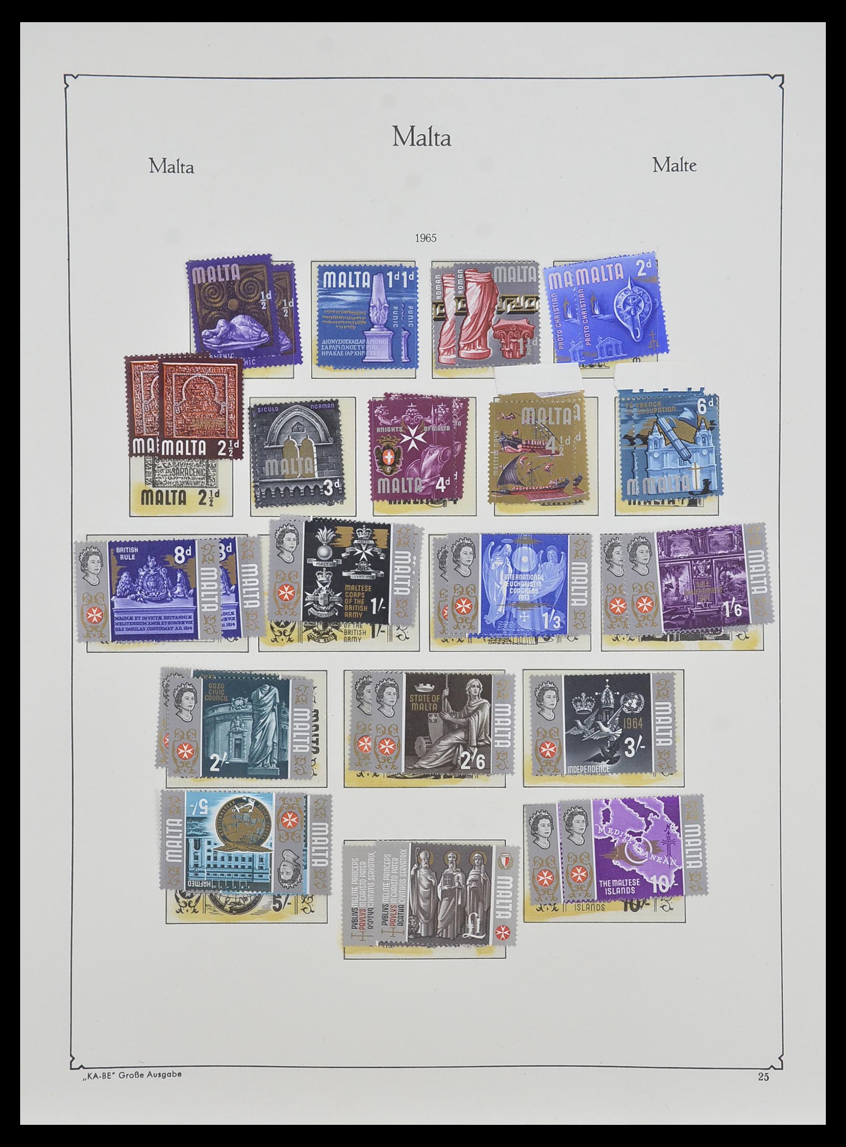 33968 092 - Stamp collection 33968 Malta 1861-2001.
