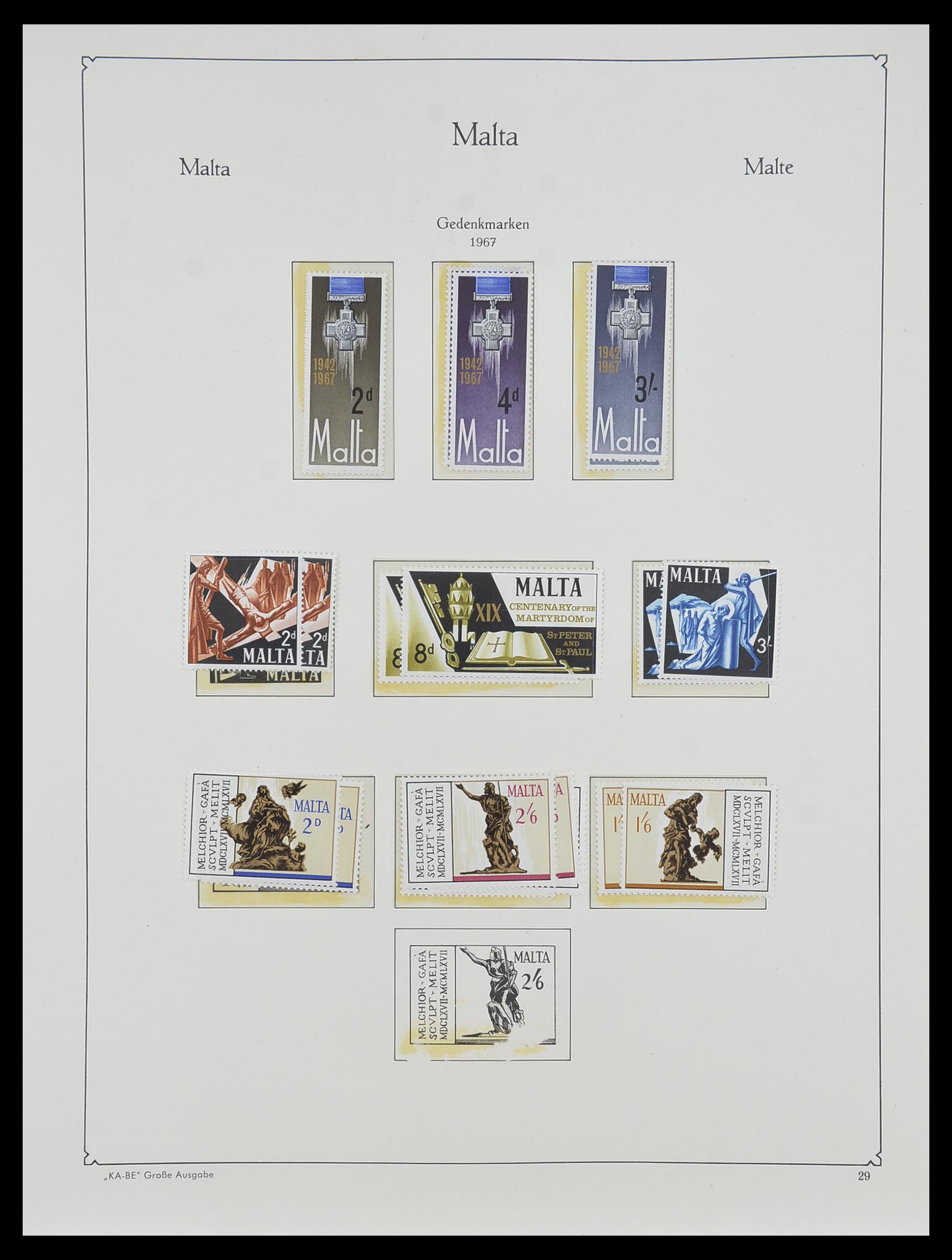 33968 096 - Postzegelverzameling 33968 Malta 1861-2001.