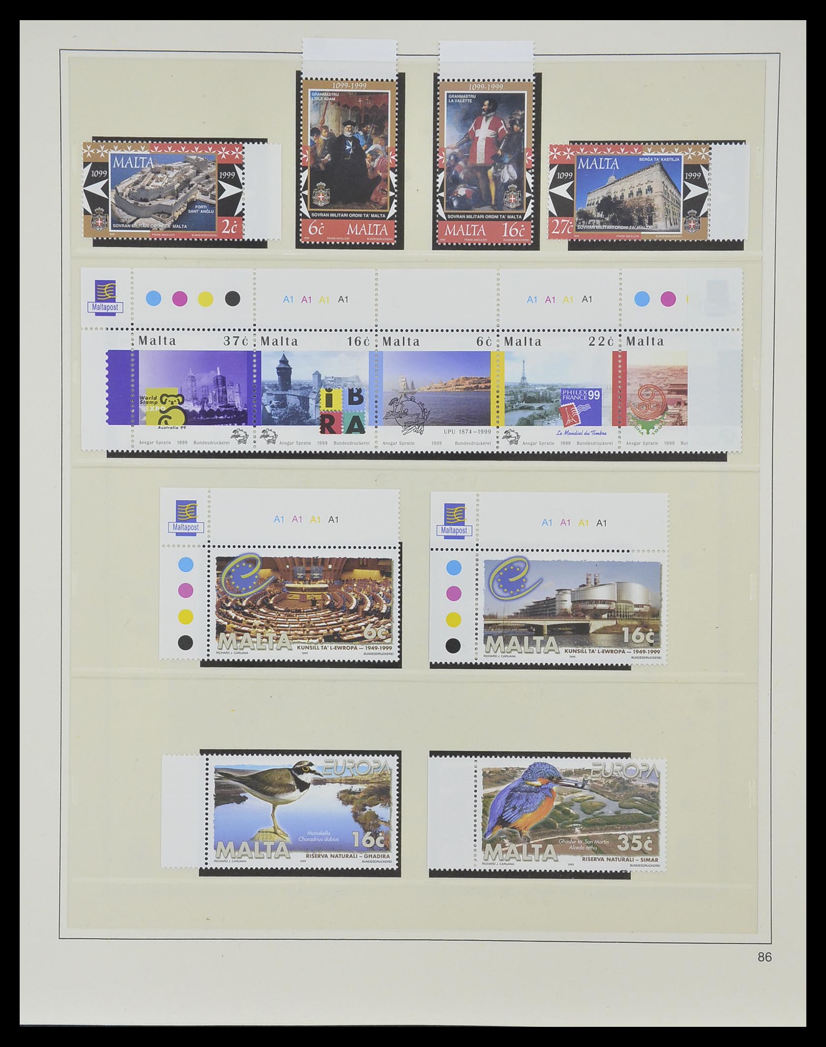33968 189 - Postzegelverzameling 33968 Malta 1861-2001.