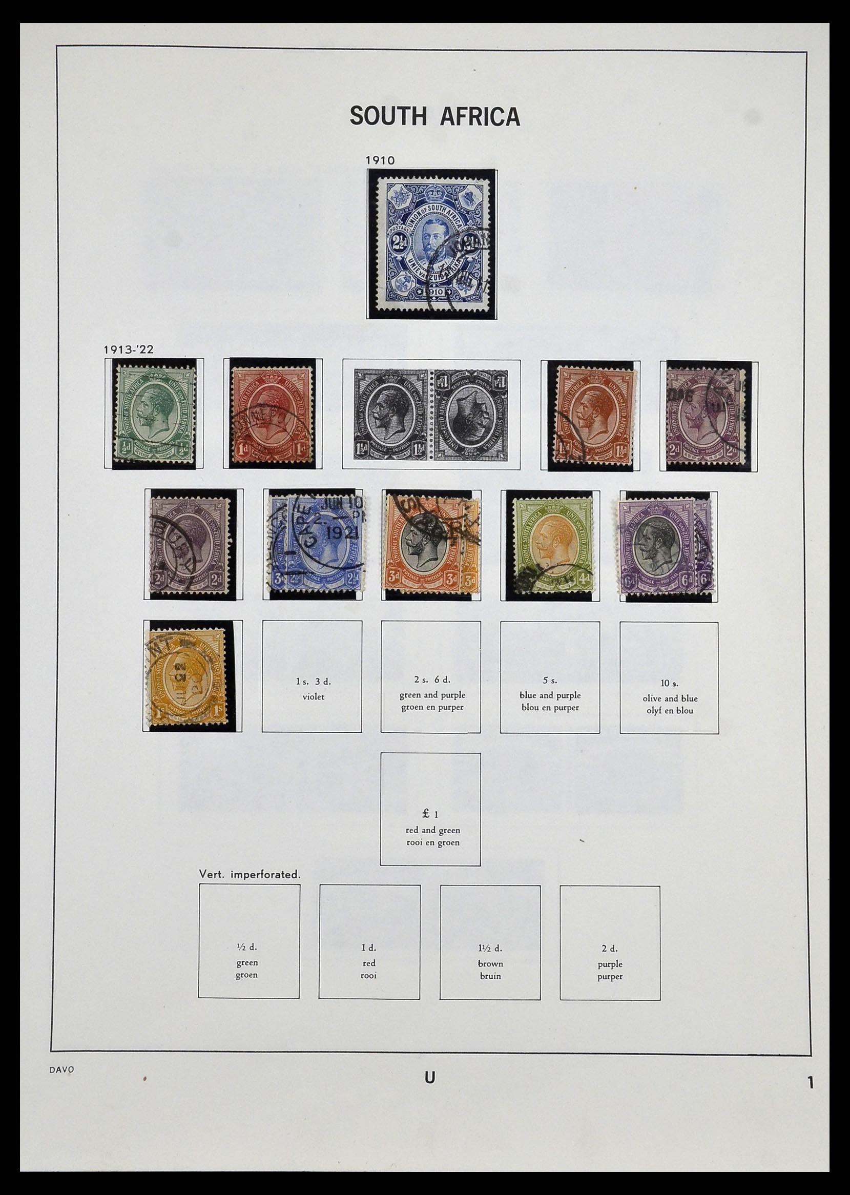 33969 001 - Postzegelverzameling 33969 Zuid Afrika 1910-1997.