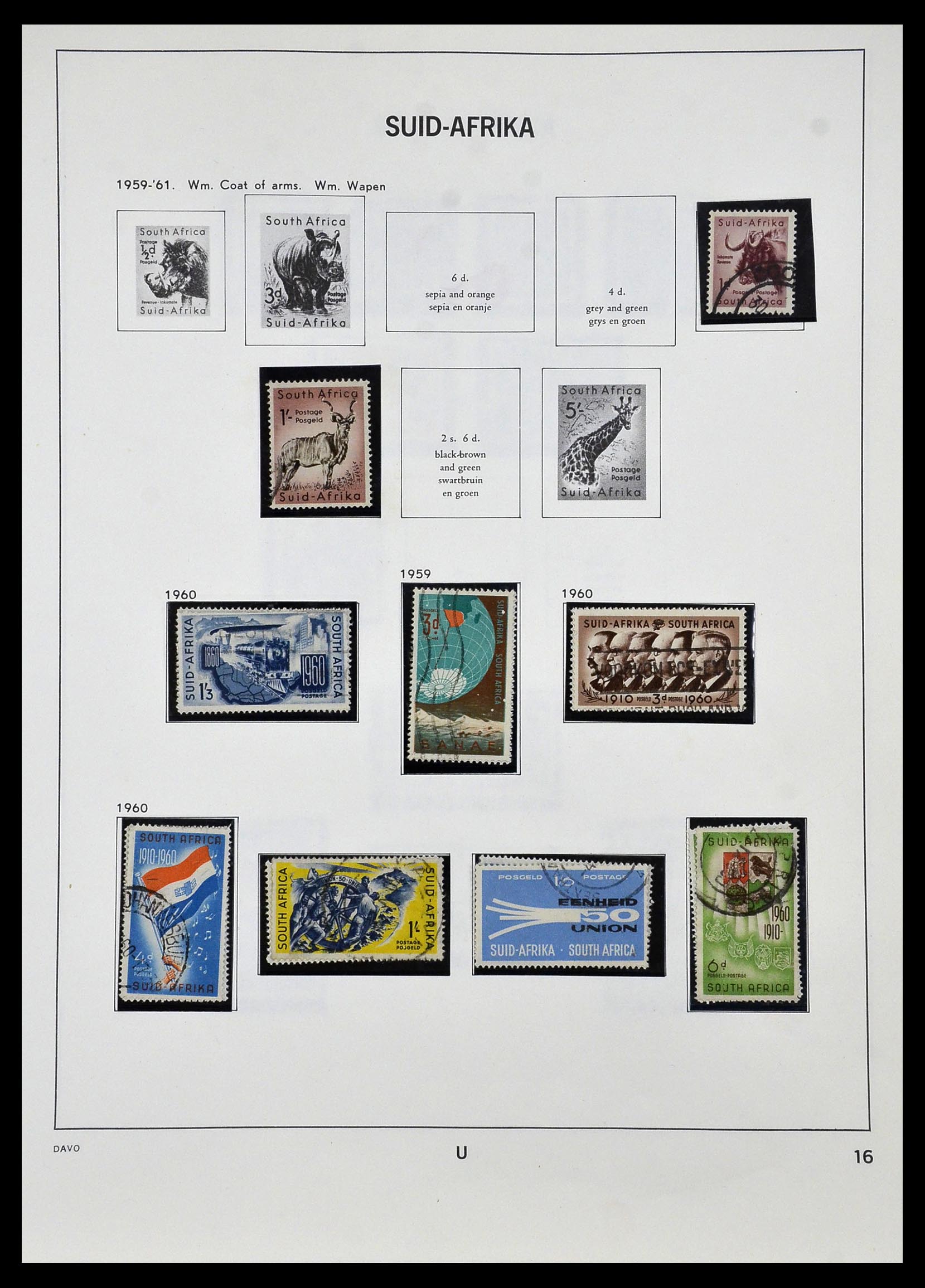 33969 017 - Postzegelverzameling 33969 Zuid Afrika 1910-1997.